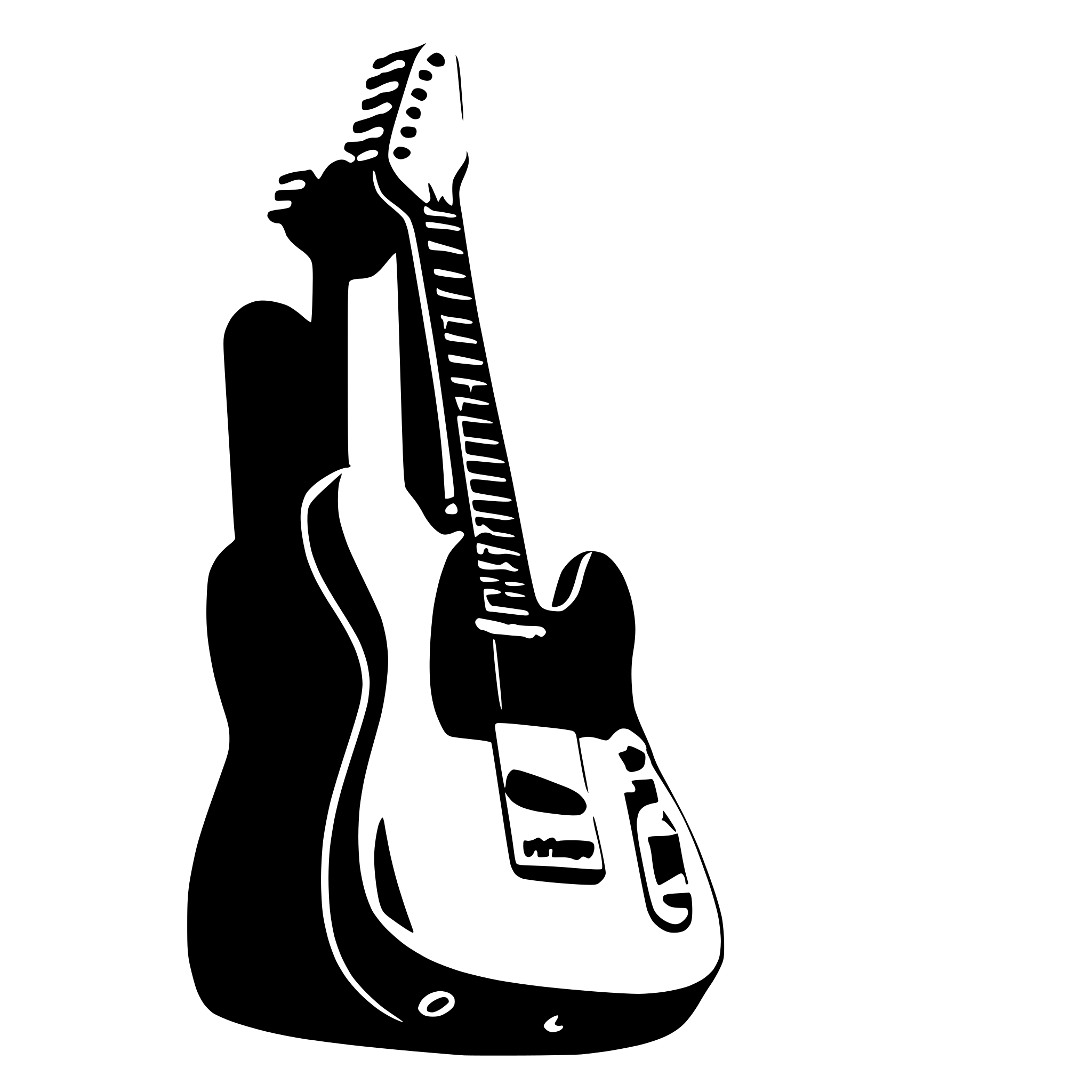 AI-generated SVG of a Fender Telecaster guitar