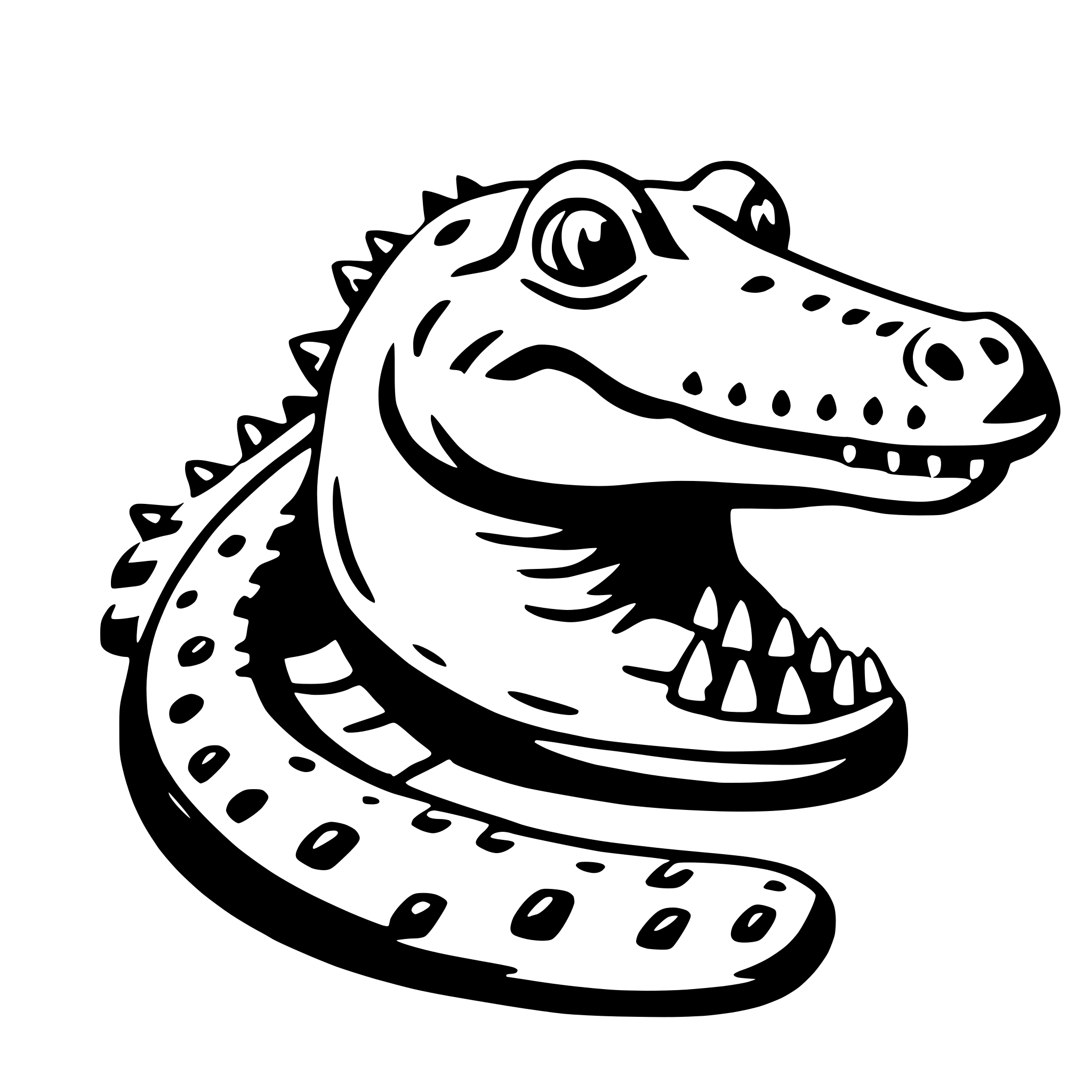 AI-generated SVG of a alligator