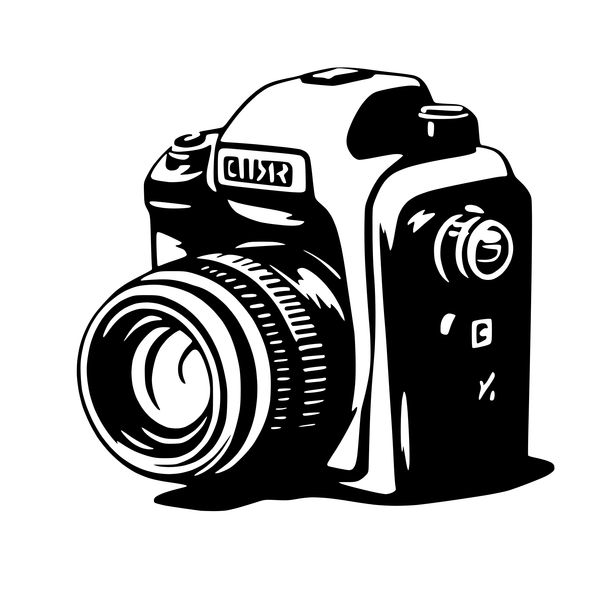AI-generated SVG of 'a dslr camera'