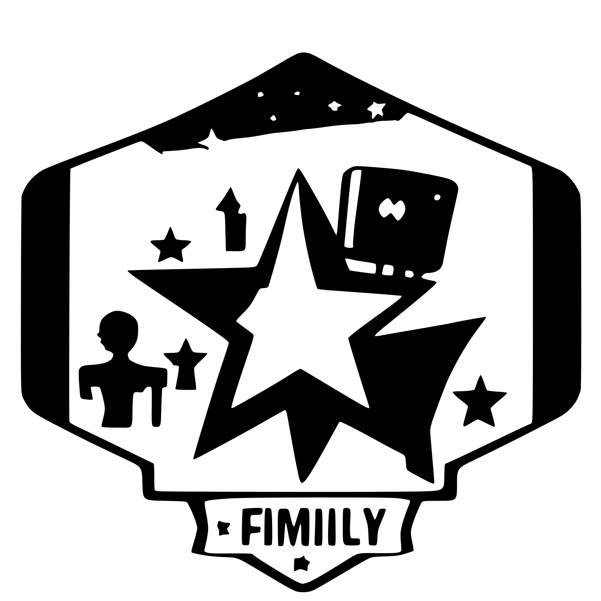 AI-generated SVG of a A retro movie poster for a family film with a star banner and includes a movie screen
