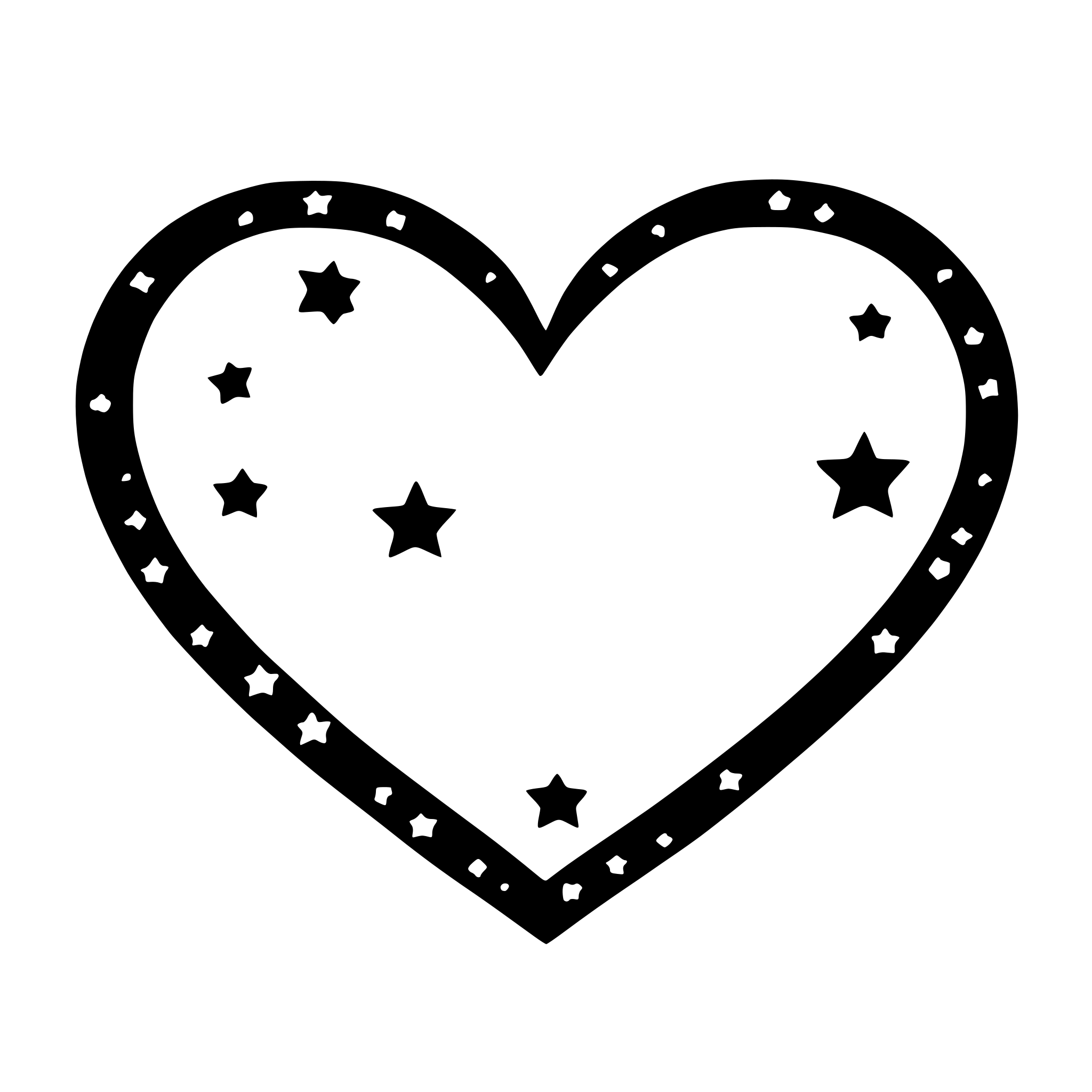 AI-generated SVG of a HEART SHAPE MADE WITH STARS