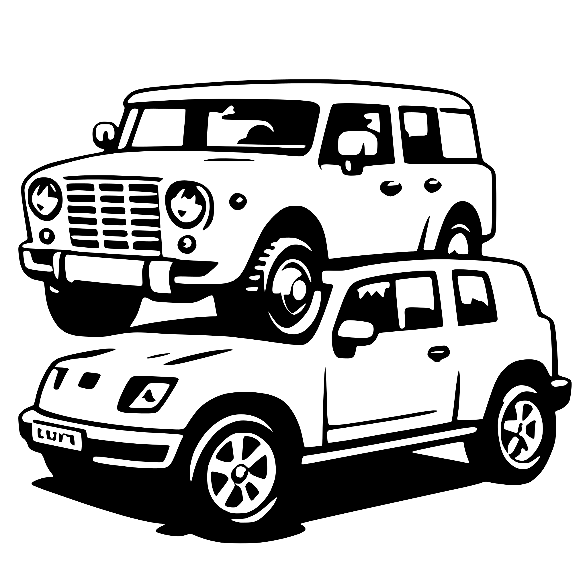 AI-generated SVG of a suv