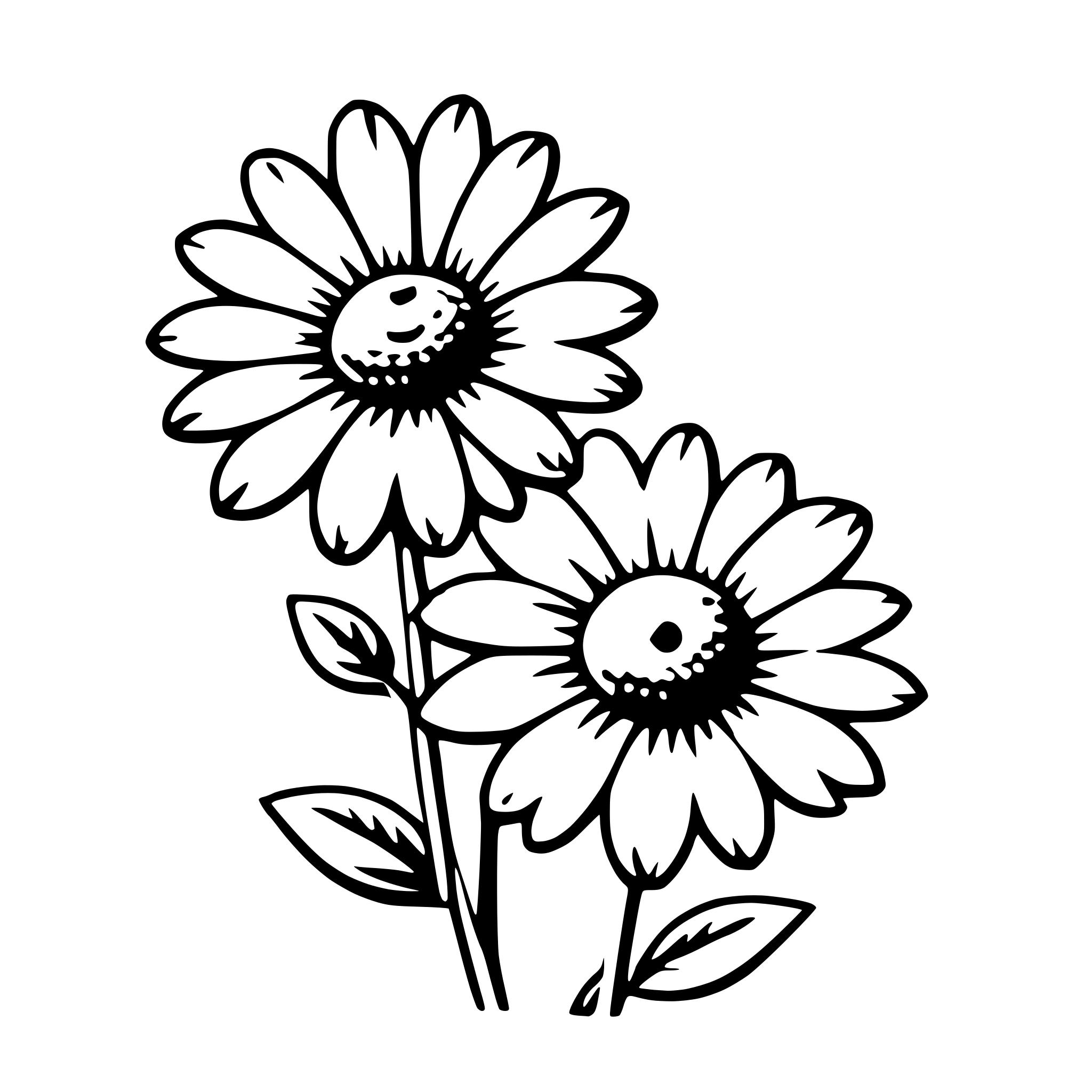 AI-generated SVG of a daisy
