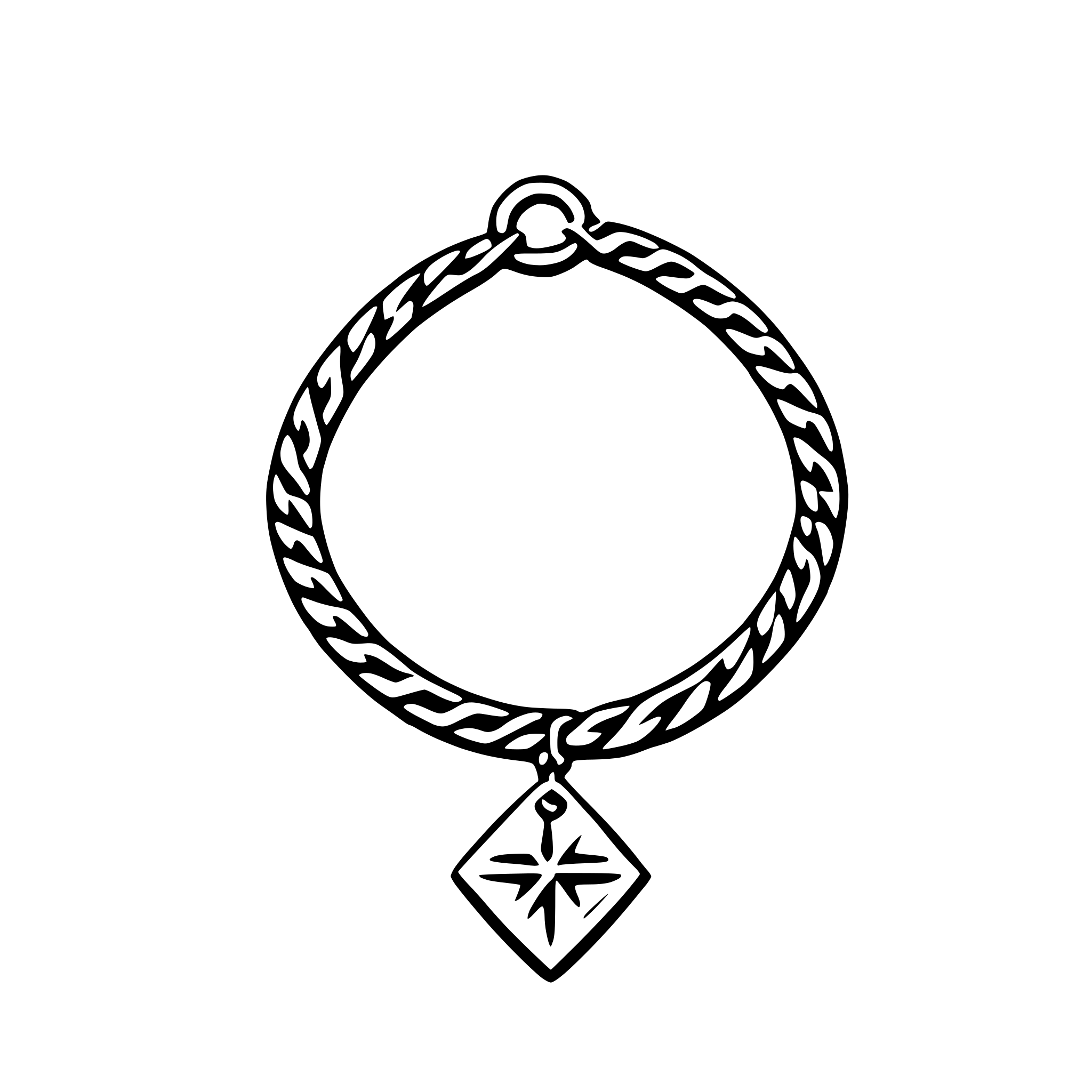 AI-generated SVG of 'anklet'