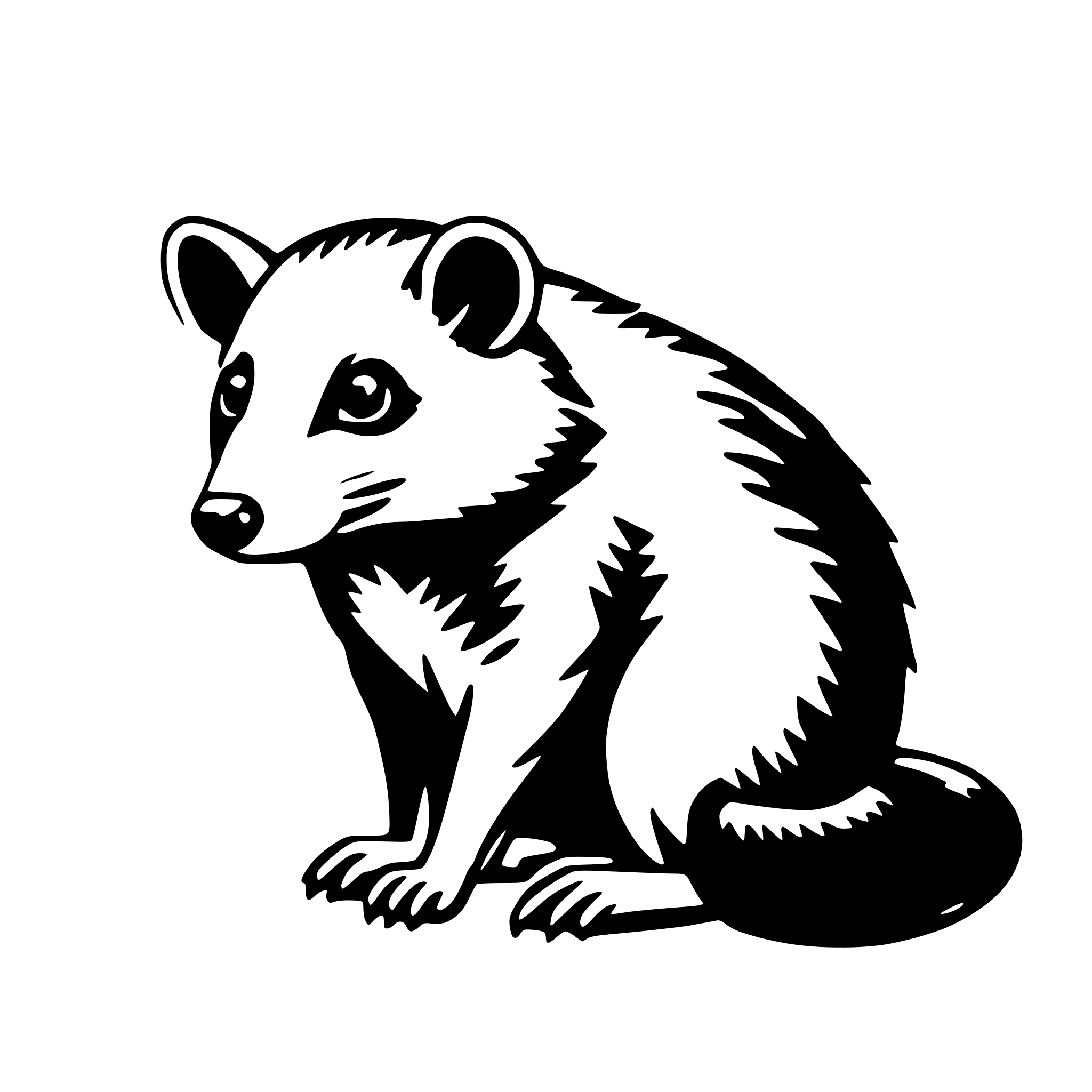 AI-generated SVG of 'opossum'