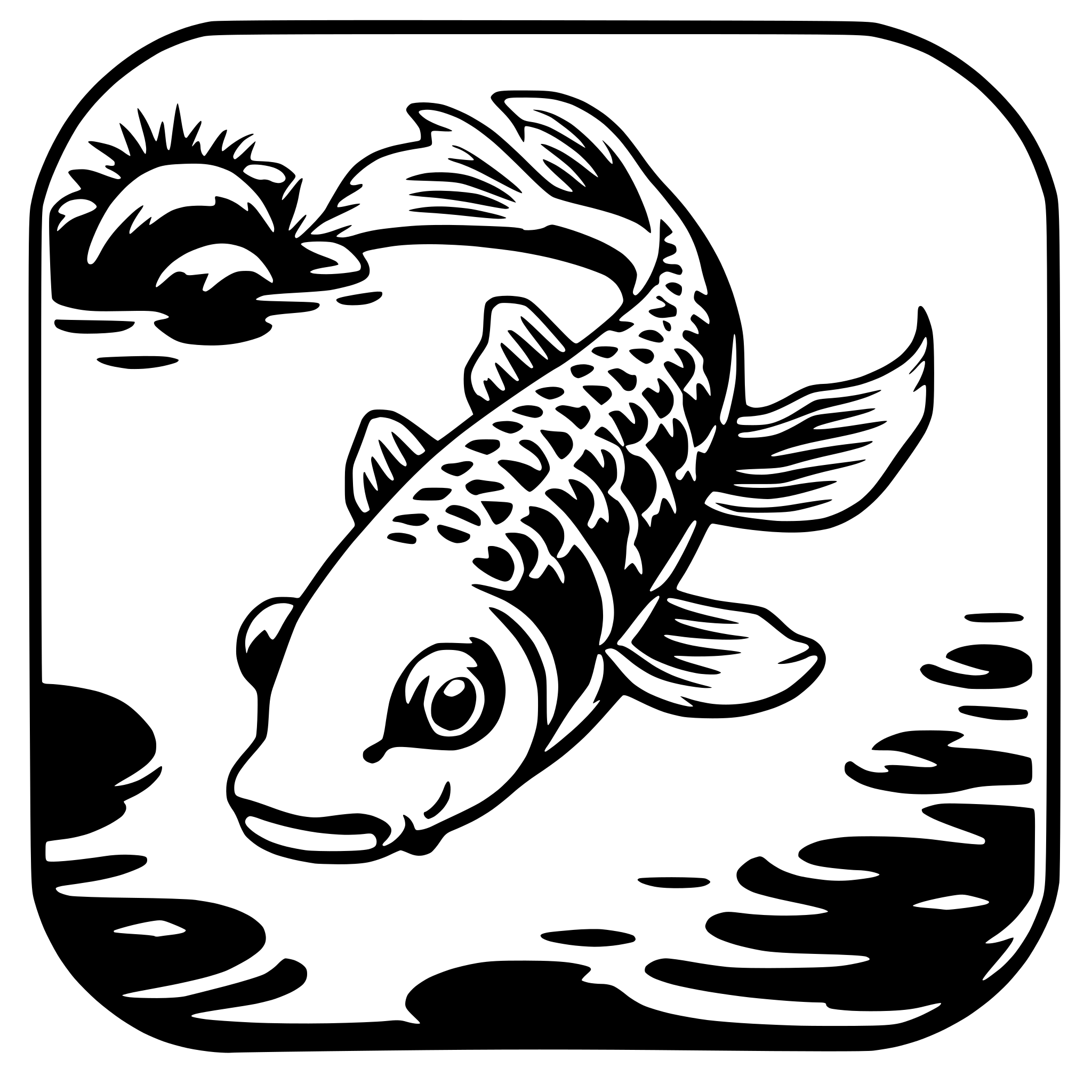 AI-generated SVG of a Koi Carp