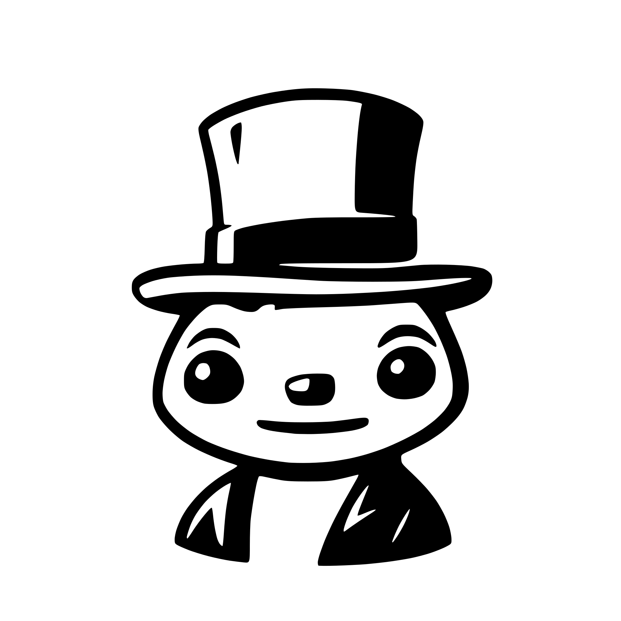 AI-generated SVG of a a sloth wearing a top hat