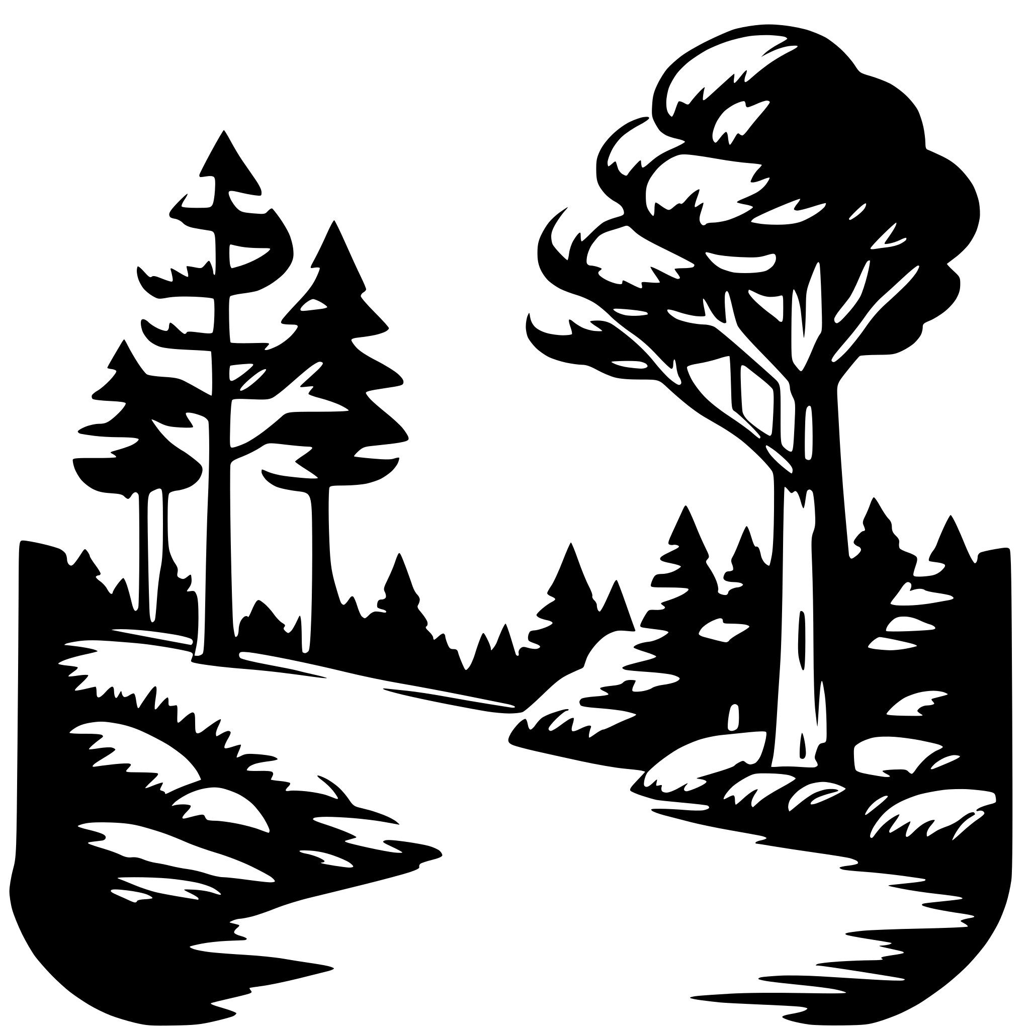 AI-generated SVG of a forest