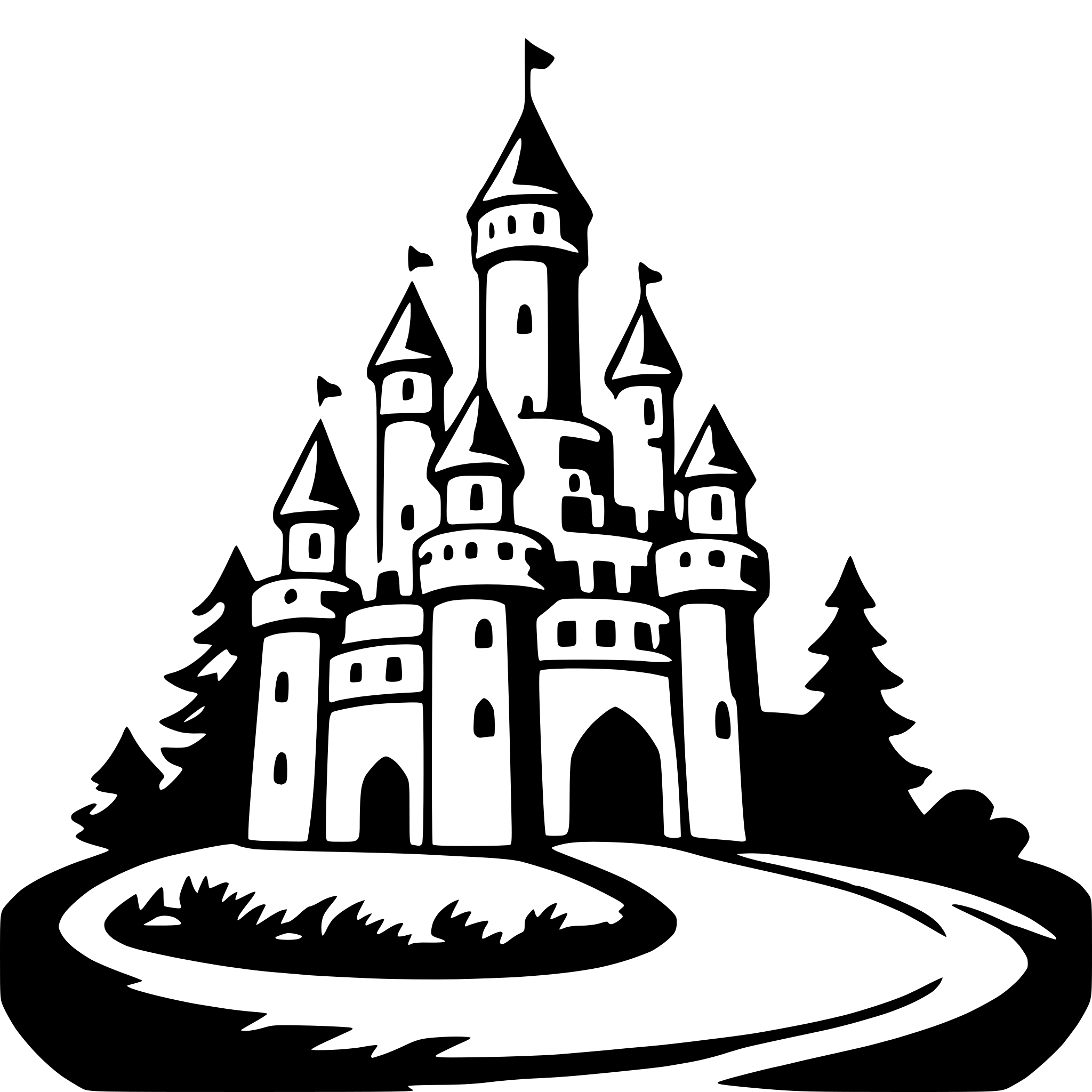 AI-generated SVG of a fairytale castle