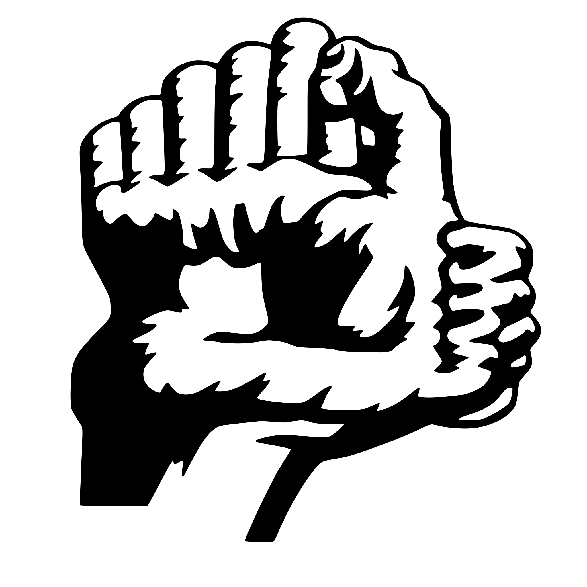 AI-generated SVG of 'bicep flex hand'