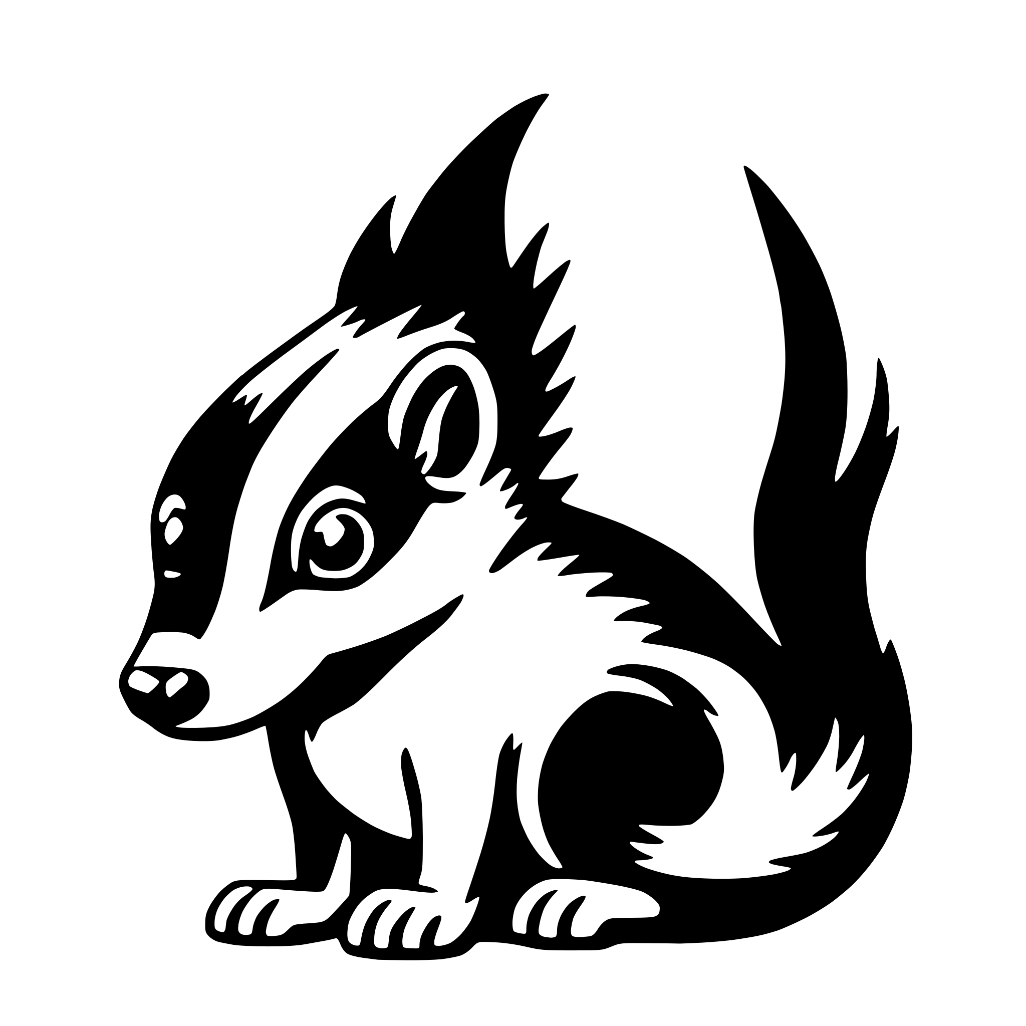 AI-generated SVG of 'skunk'