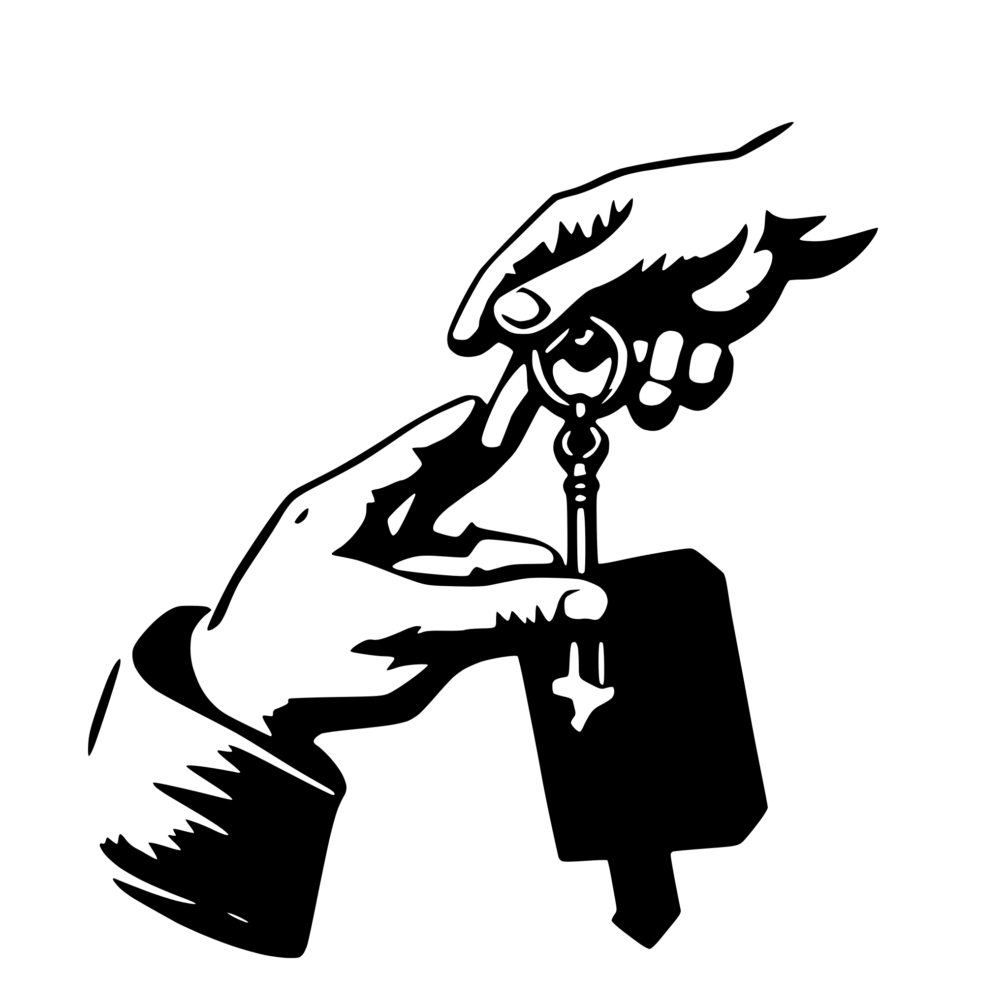 AI-generated SVG of 'handing over a key'
