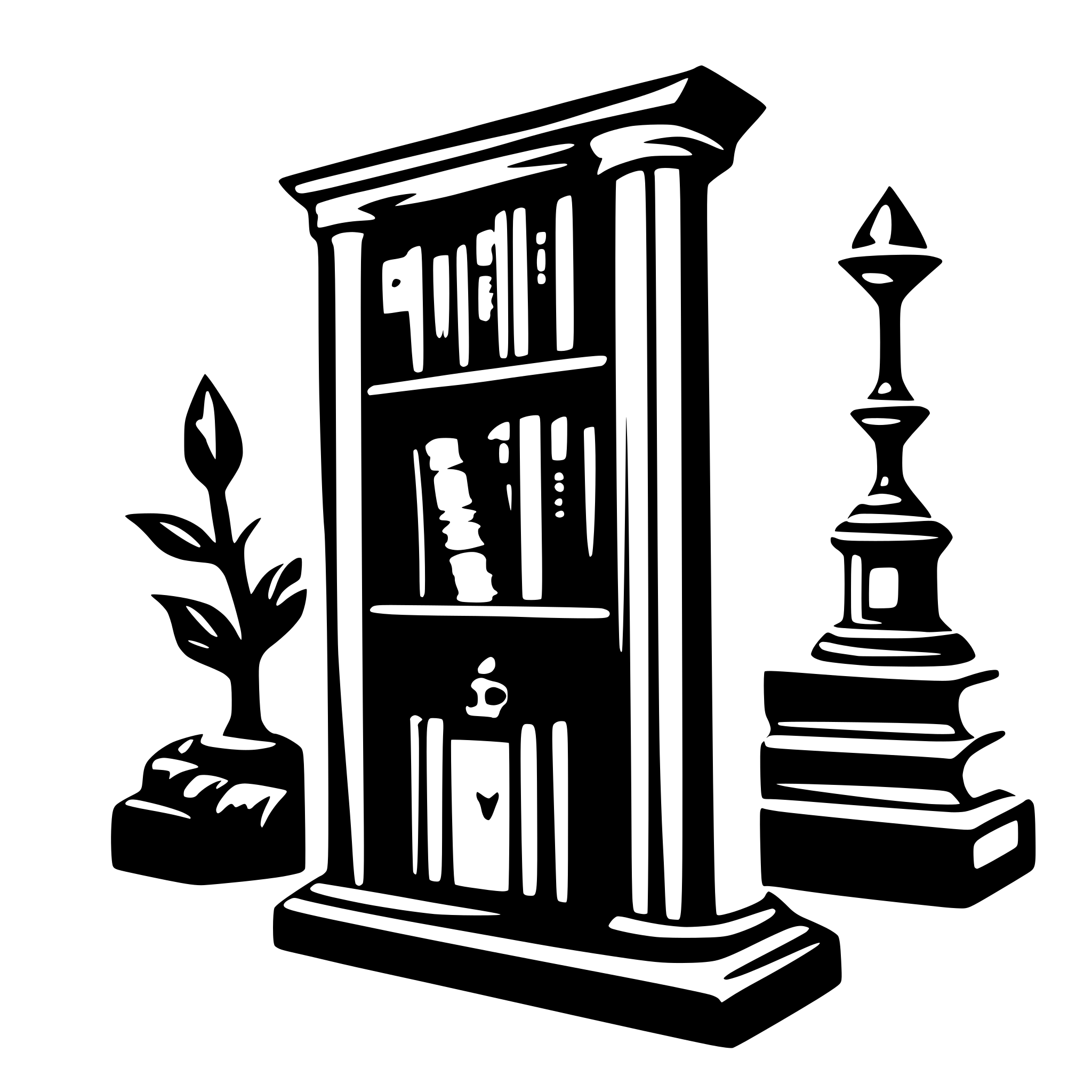 AI-generated SVG of 'the stygian library icon'