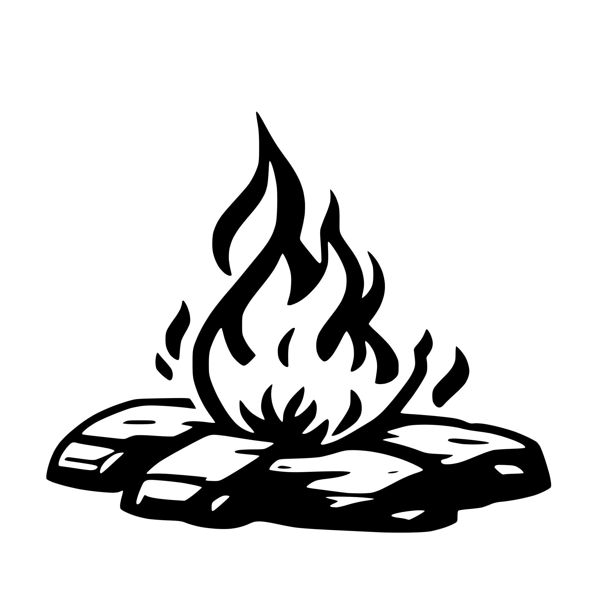 AI-generated SVG of 'low fire flame'