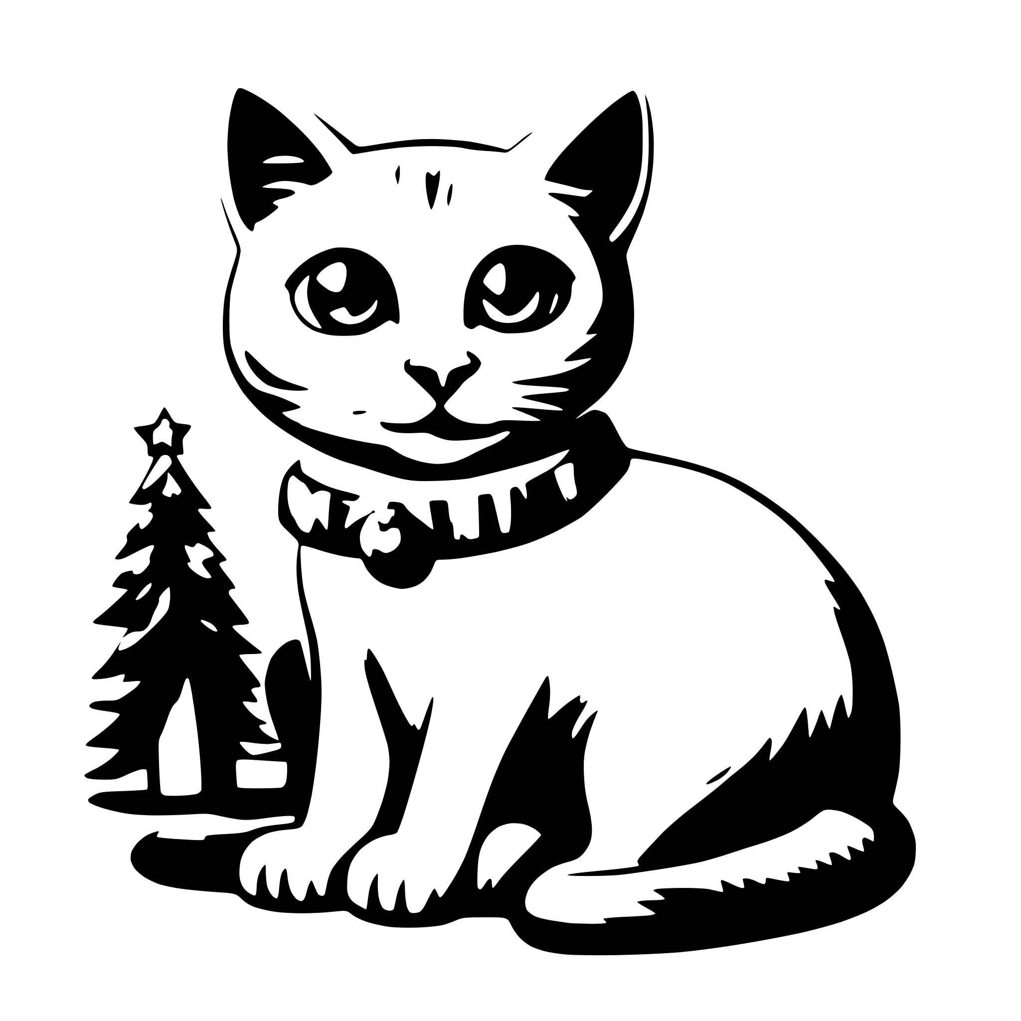 AI-generated SVG of 'christmas cat'
