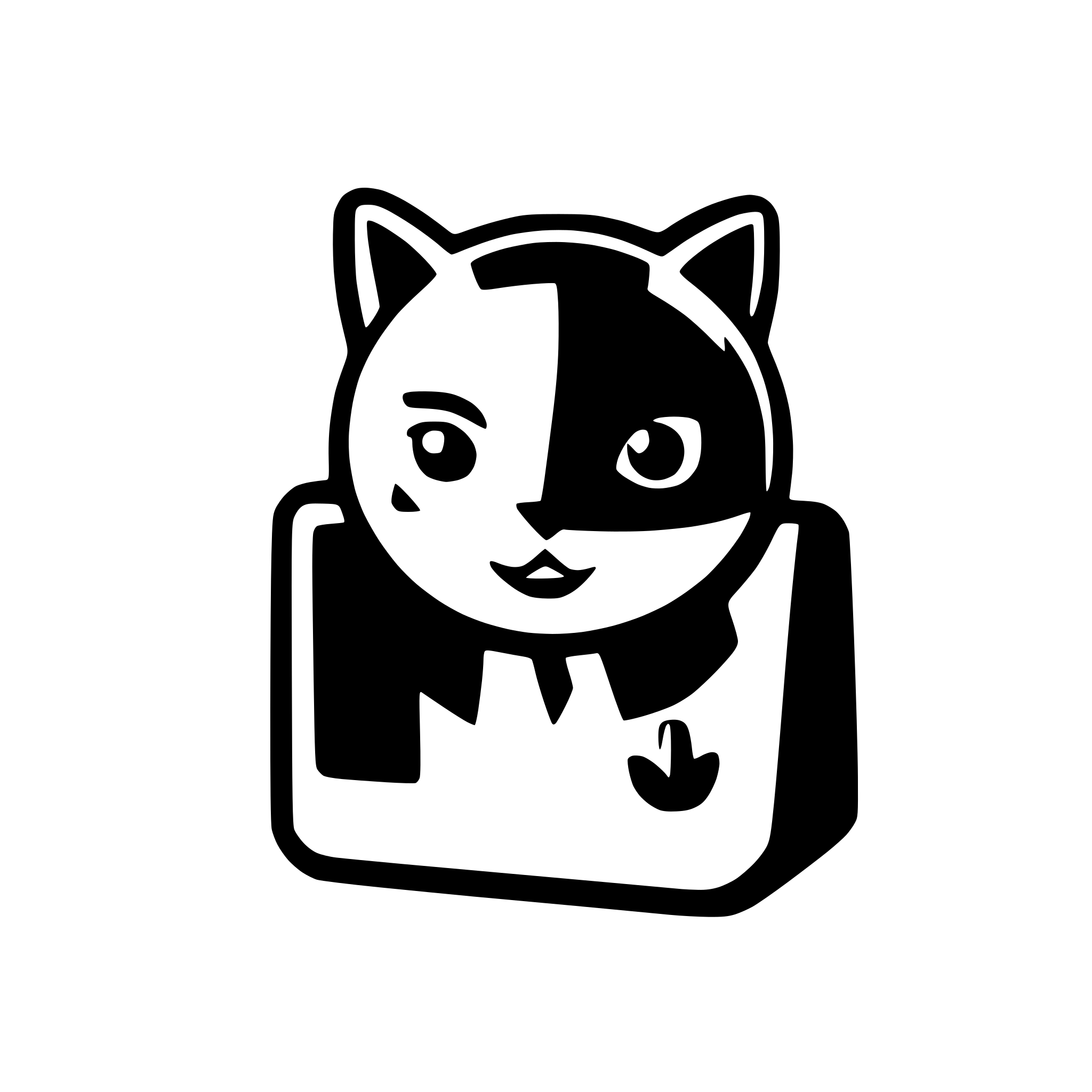 AI-generated SVG of 'simple icon cat as programmer'