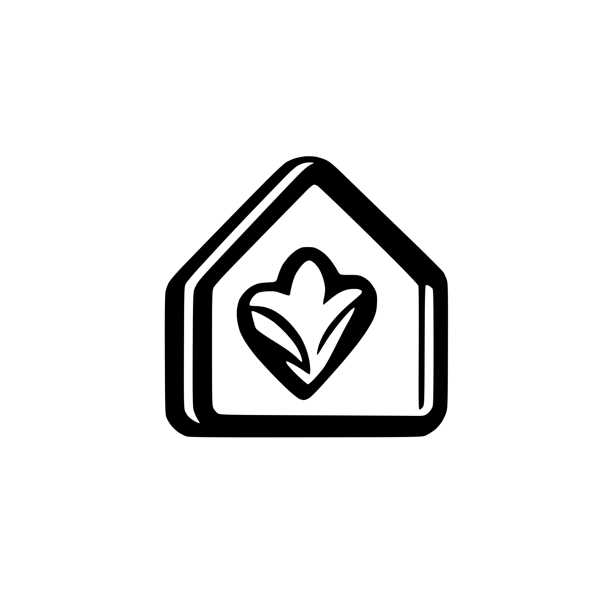 AI-generated SVG of 'Home 2d icon modern heart'