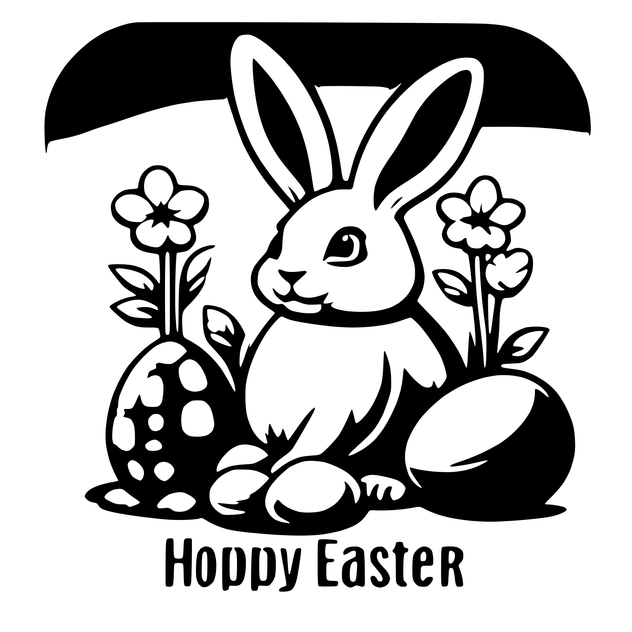 AI-generated SVG of a Hoppy Easter text
