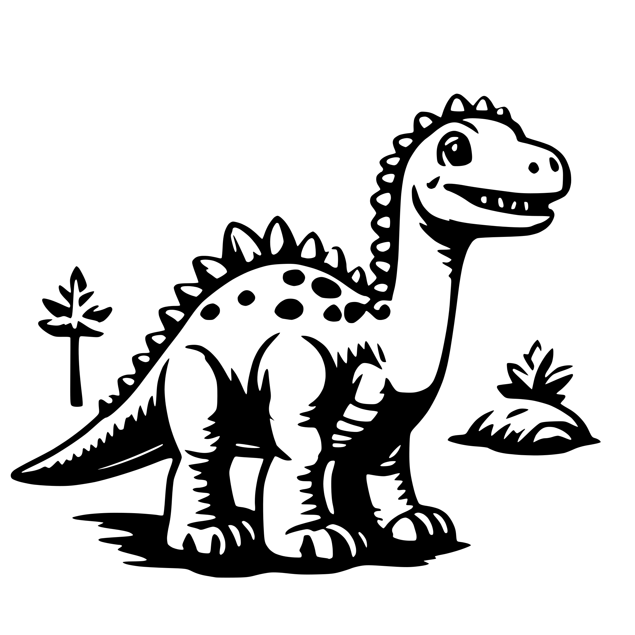 AI-generated SVG of 'cute dinosaur'