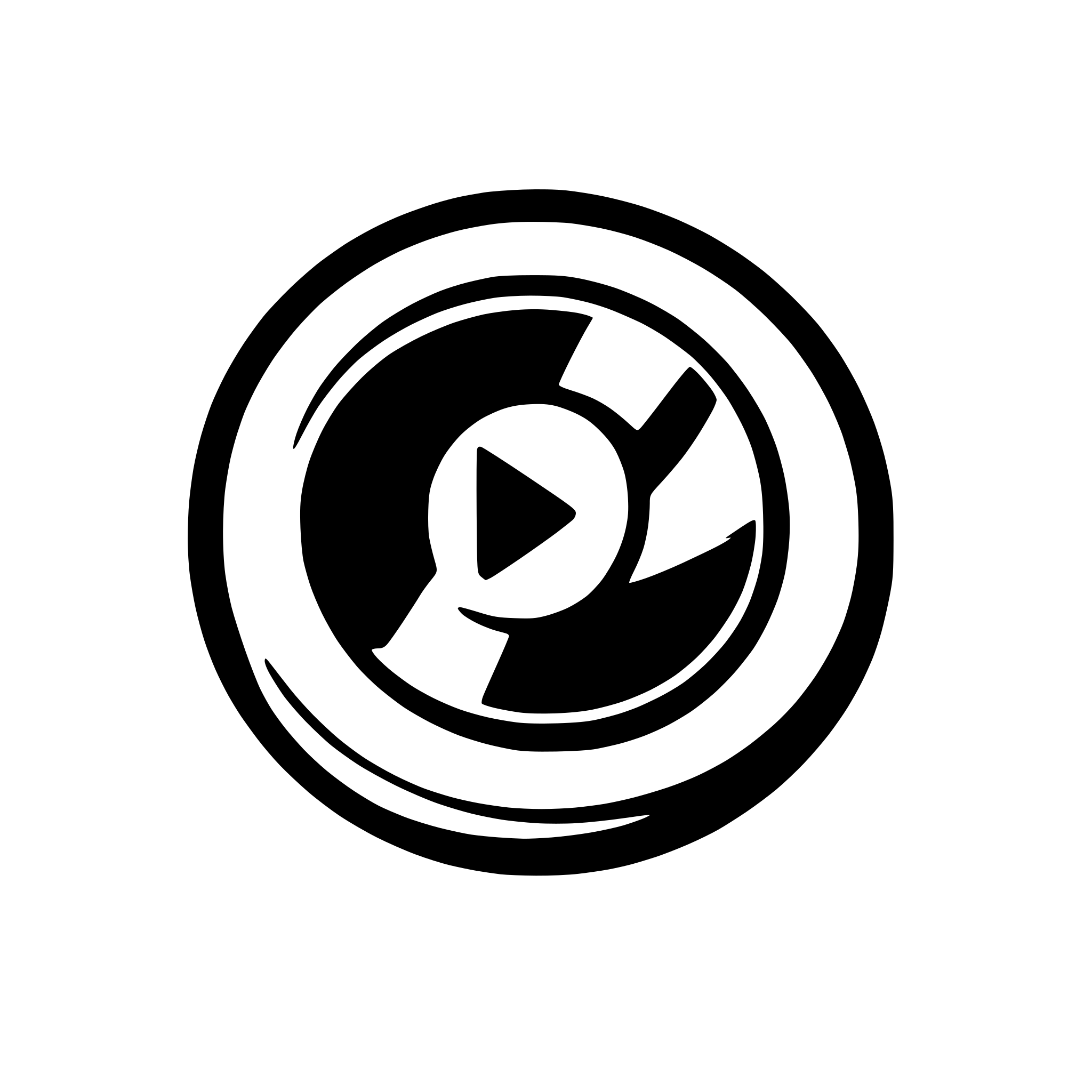 AI-generated SVG of 'Round YouTube Logo'
