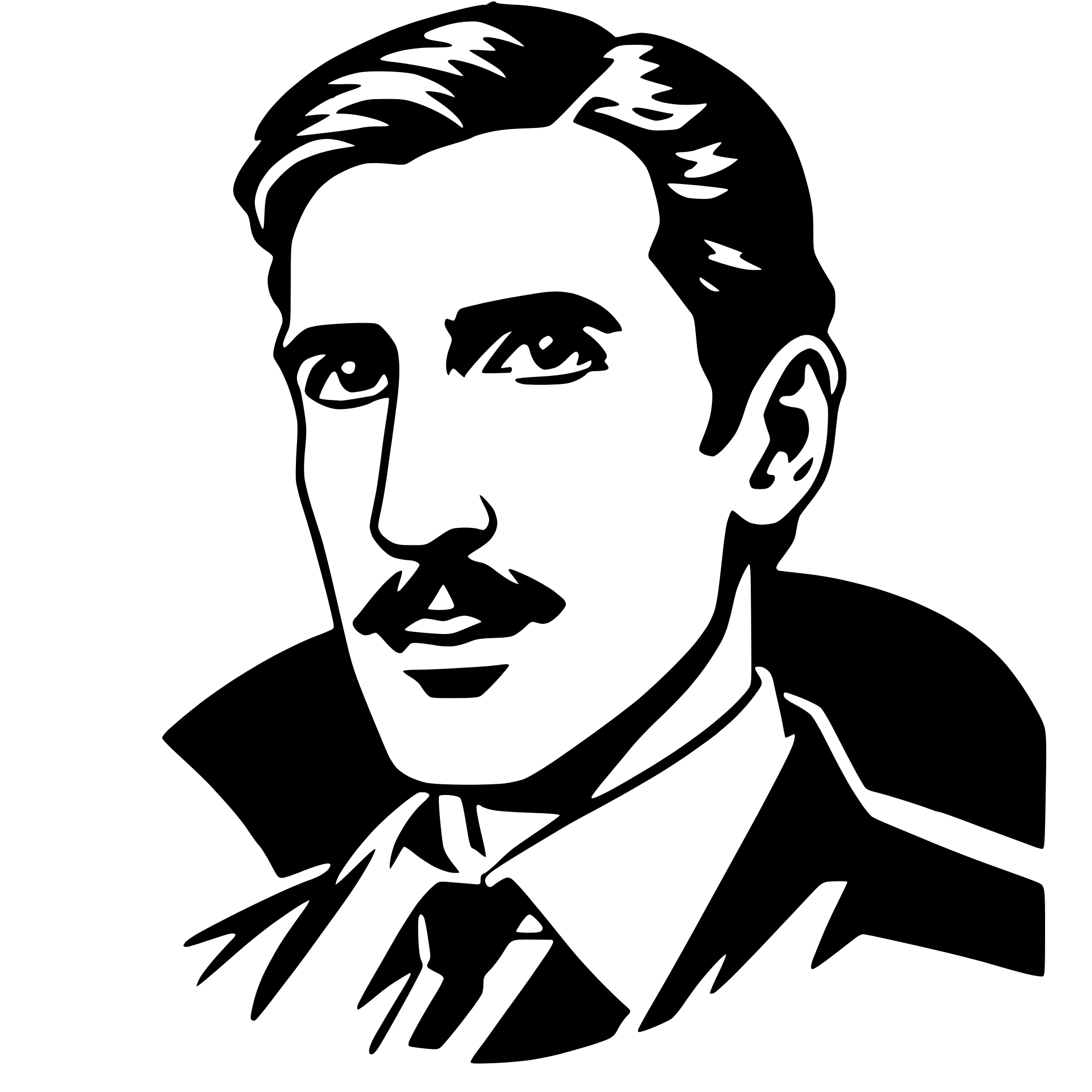 AI-generated SVG of a nikola tesla