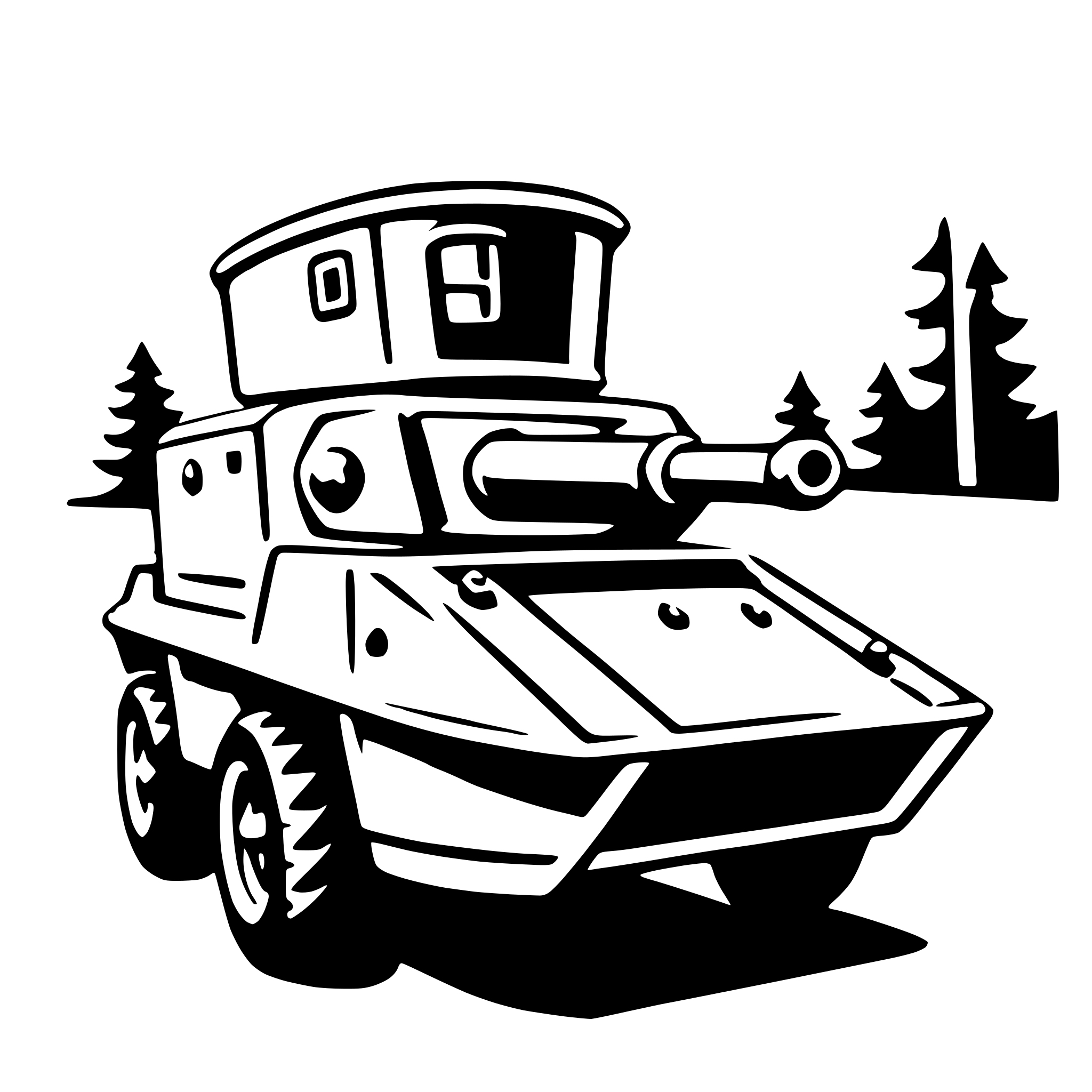 AI-generated SVG of a armored personnel carrier