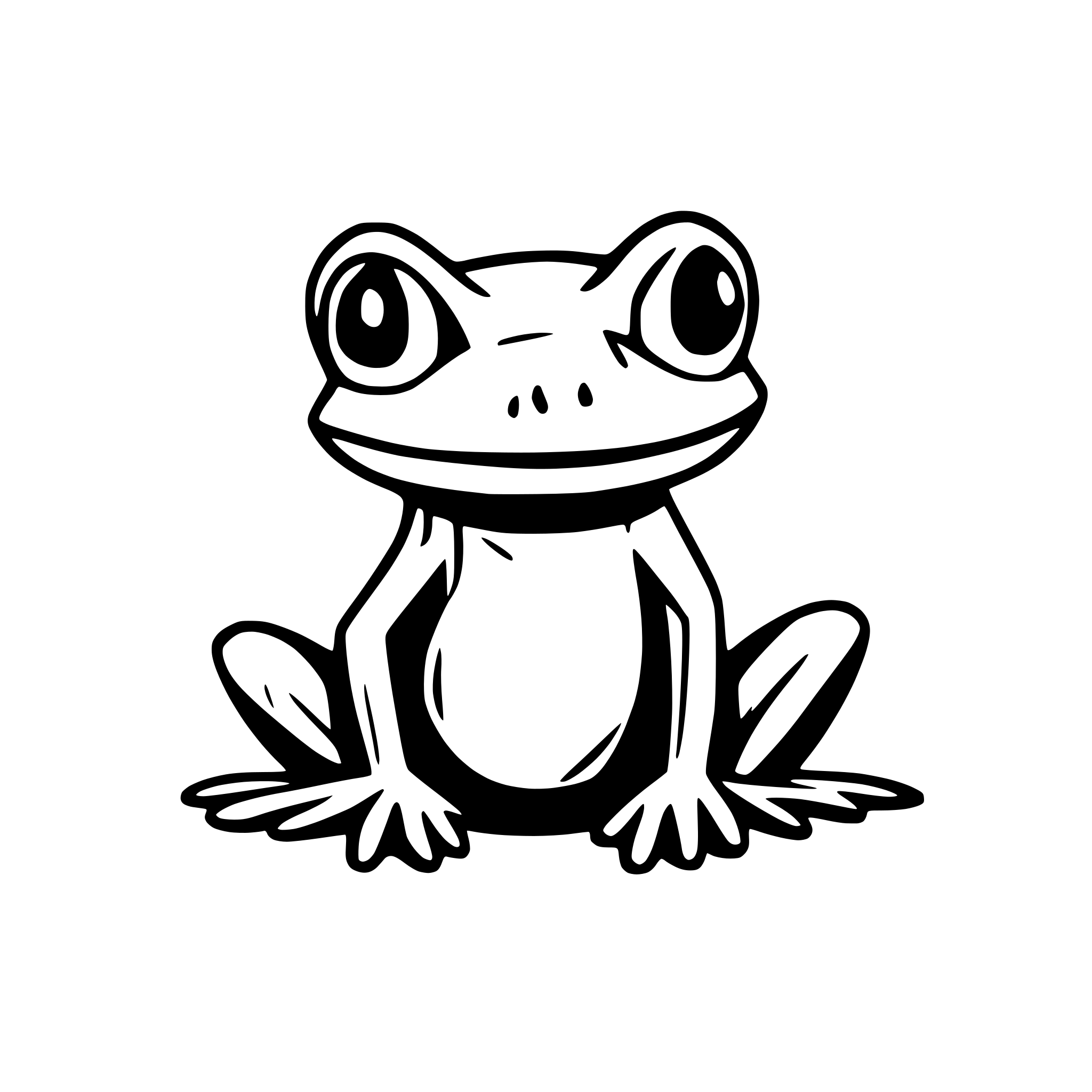 AI-generated SVG of a frog