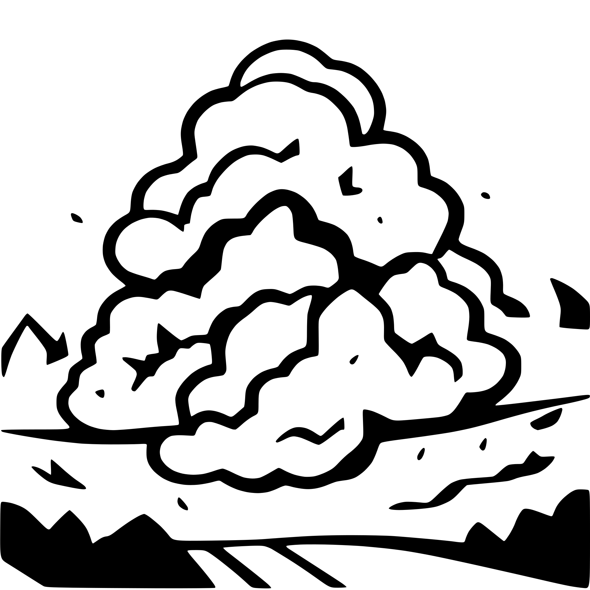 AI-generated SVG of 'CLOUDS AS FIRE'