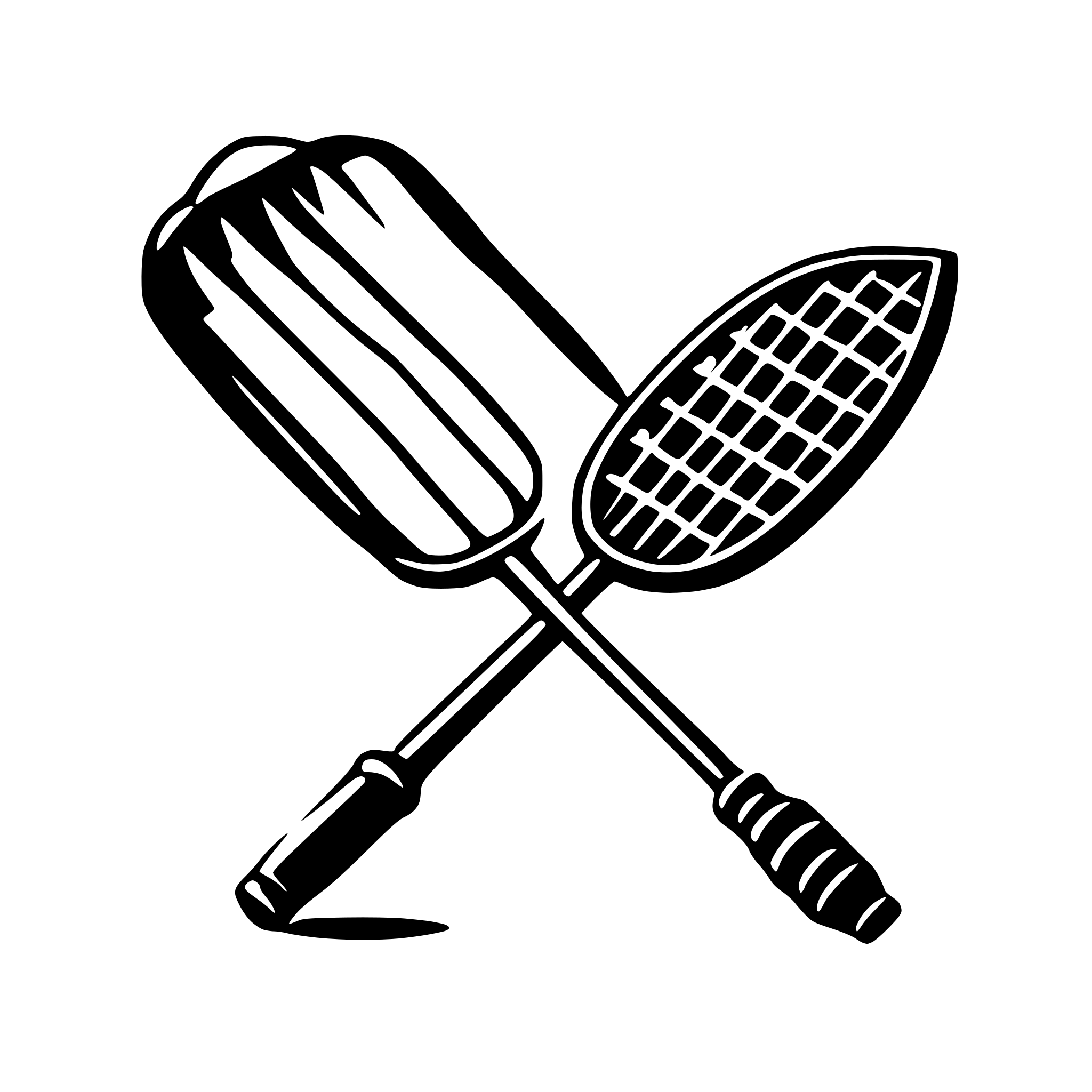 AI-generated SVG of 'badminton'