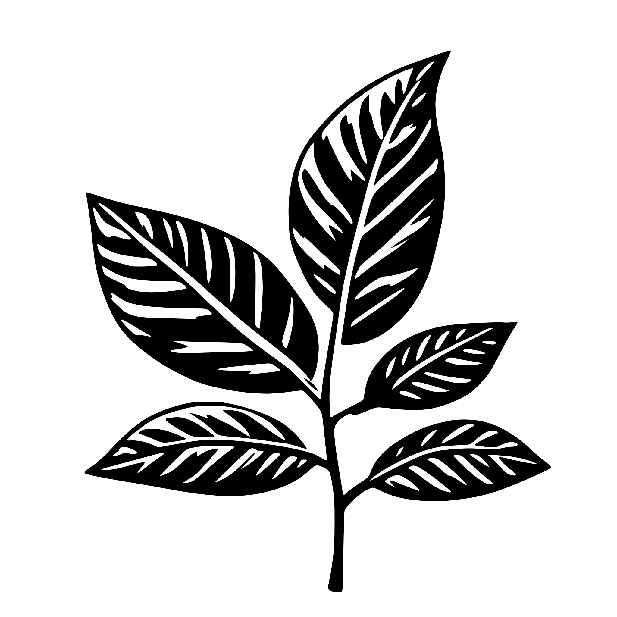 AI-generated SVG of 'a simple leaf'