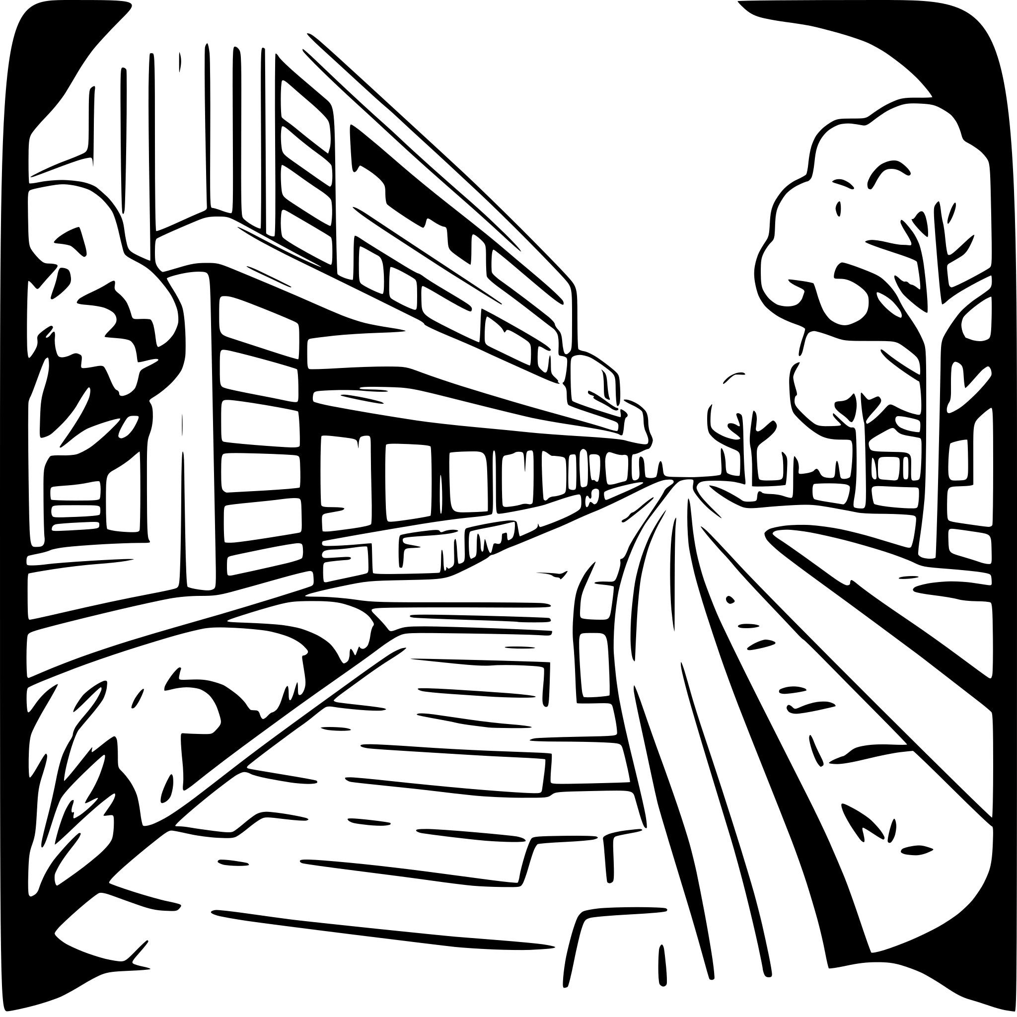 AI-generated SVG of a Pedestrian Movement: Dedicated walkways, shaded pathways, and green corridors ensure pedestrian safety and comfort.