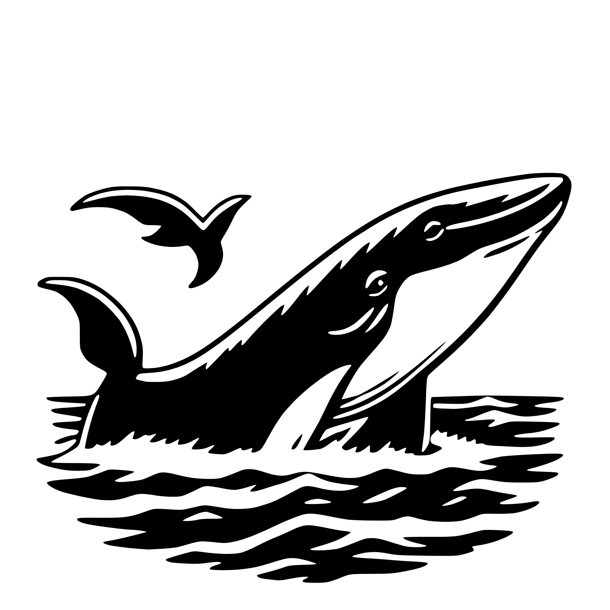 AI-generated SVG of 'whale with tail'