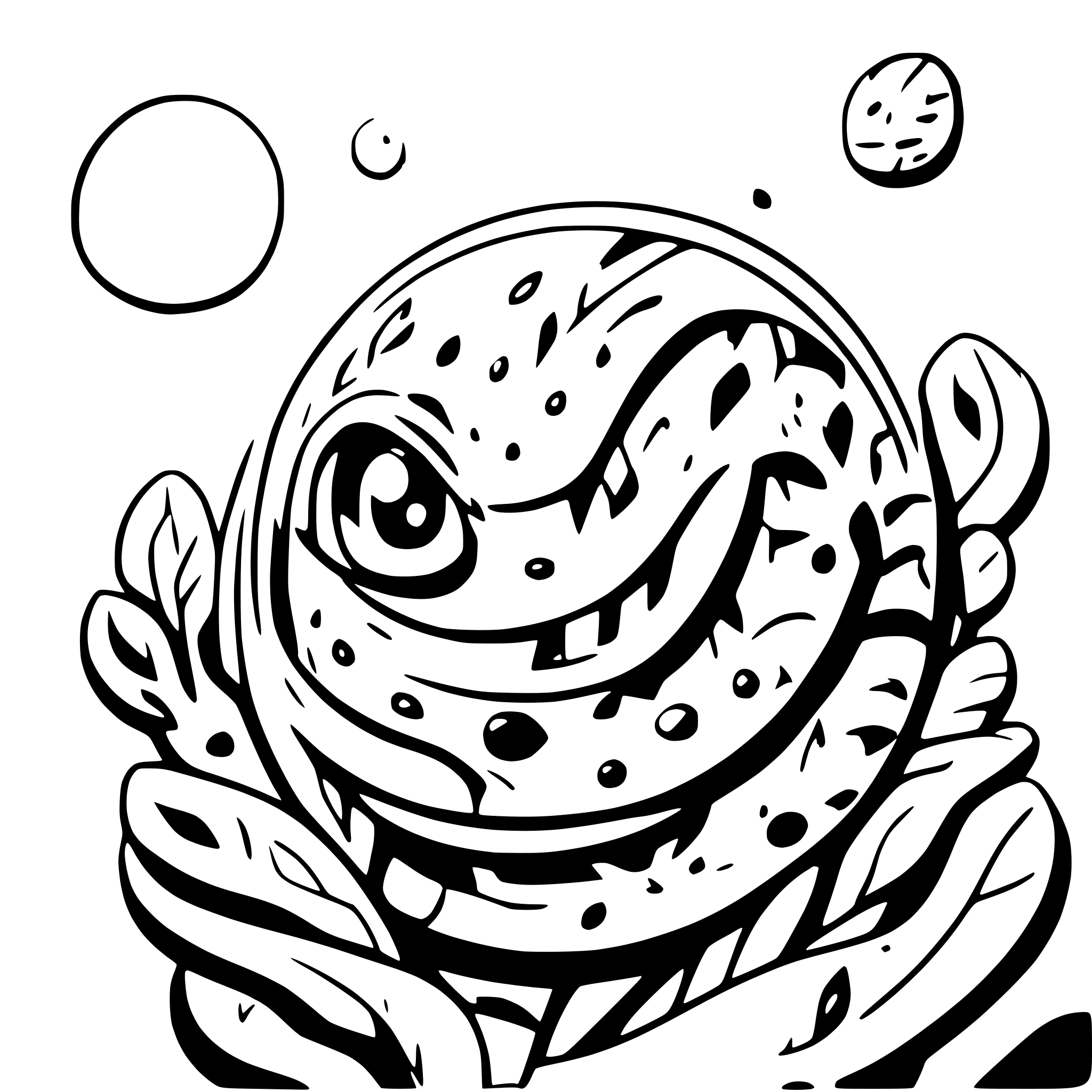 AI-generated SVG of a space doodle