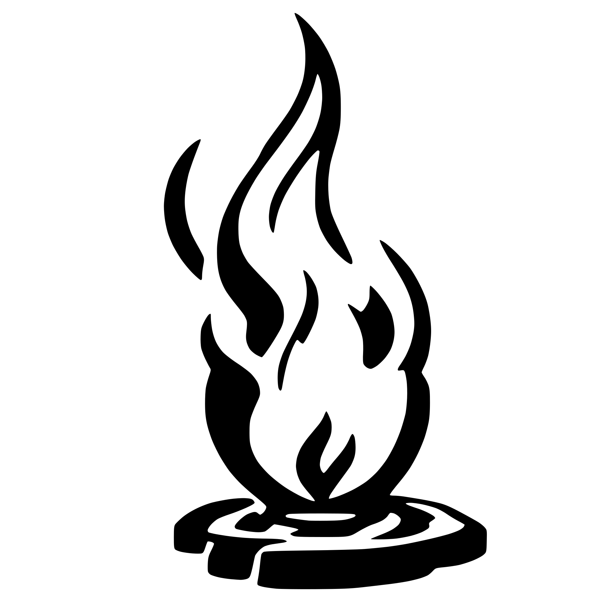 AI-generated SVG of 'flame'