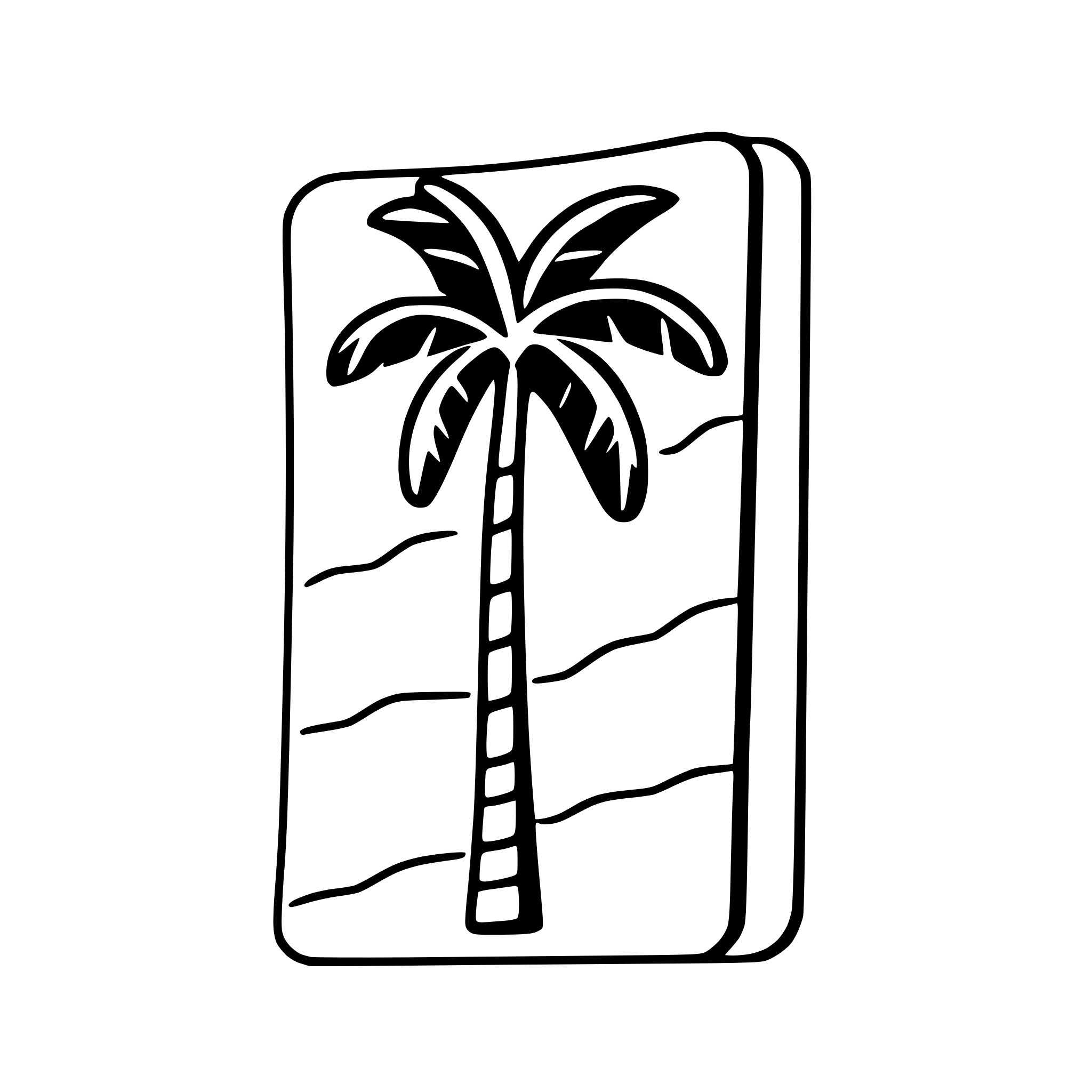 AI-generated SVG of a palm tree on tropical island