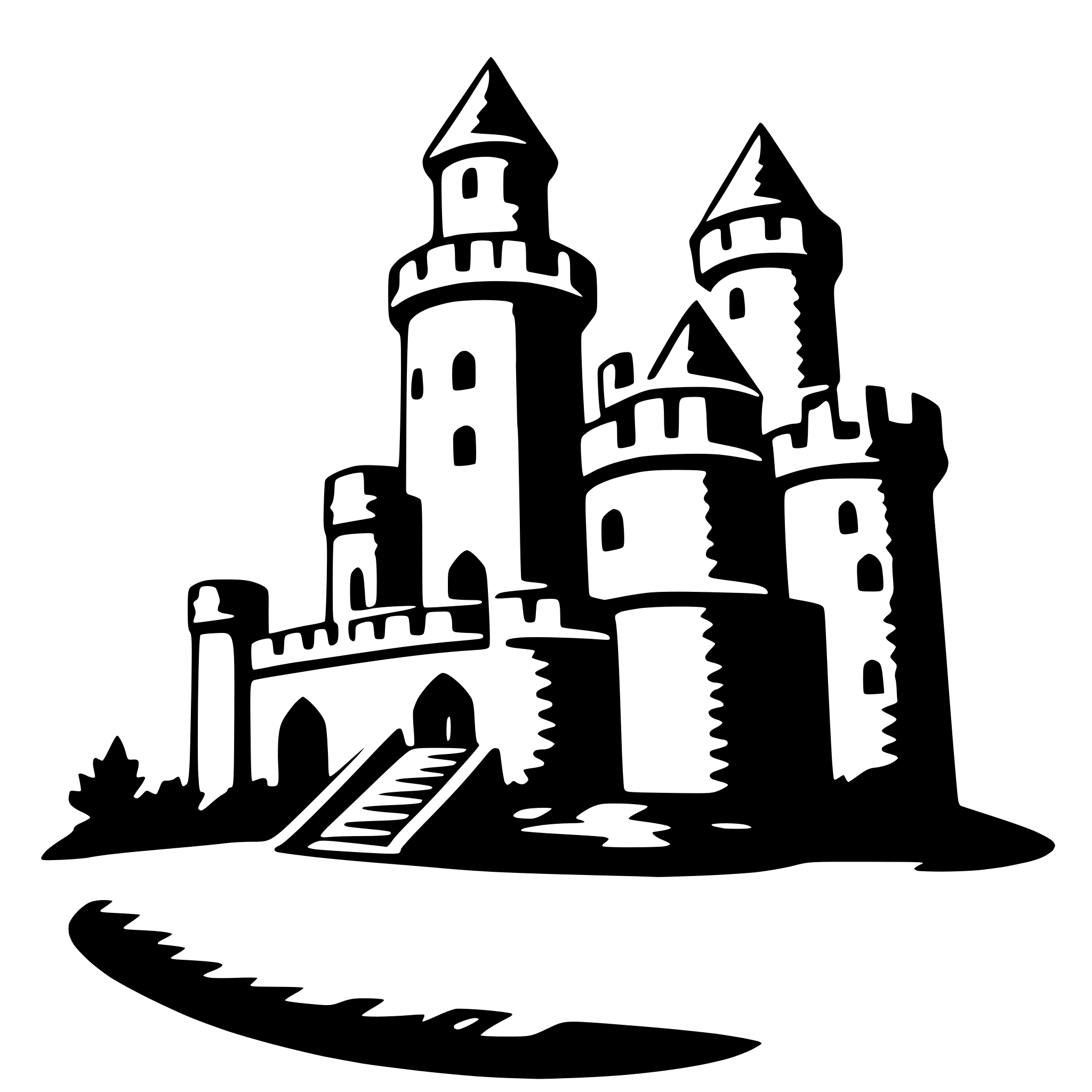 AI-generated SVG of 'castle'