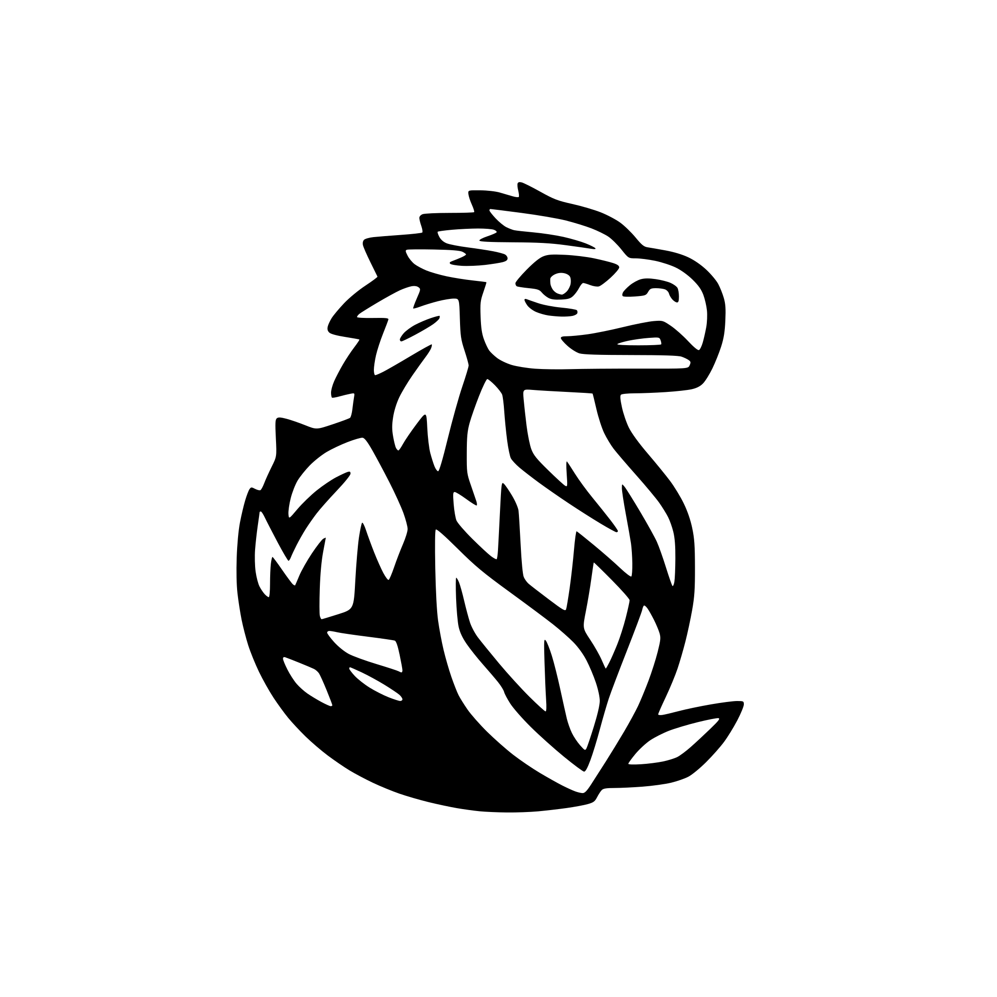 AI-generated SVG of a griffin