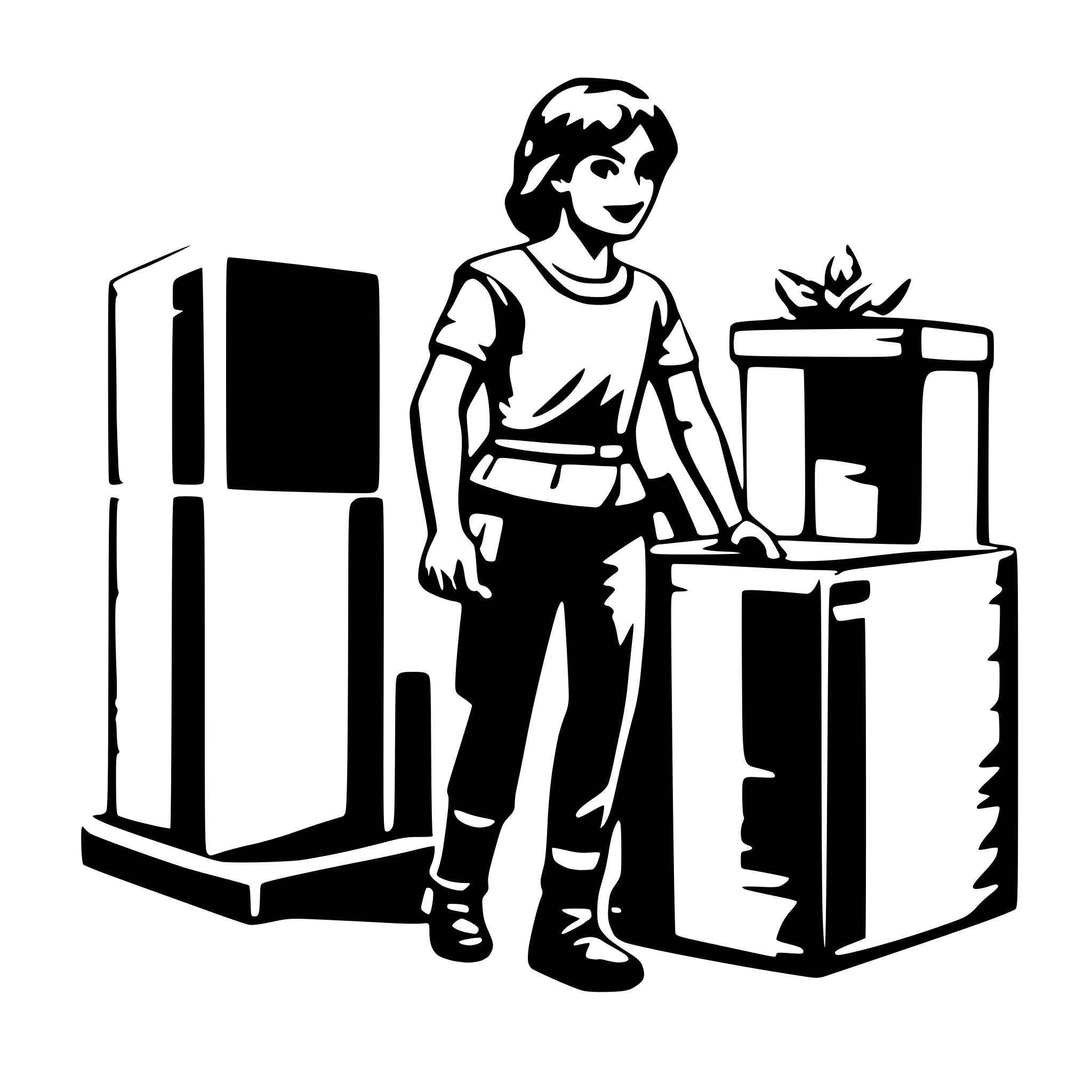 AI-generated SVG of a manual handling
