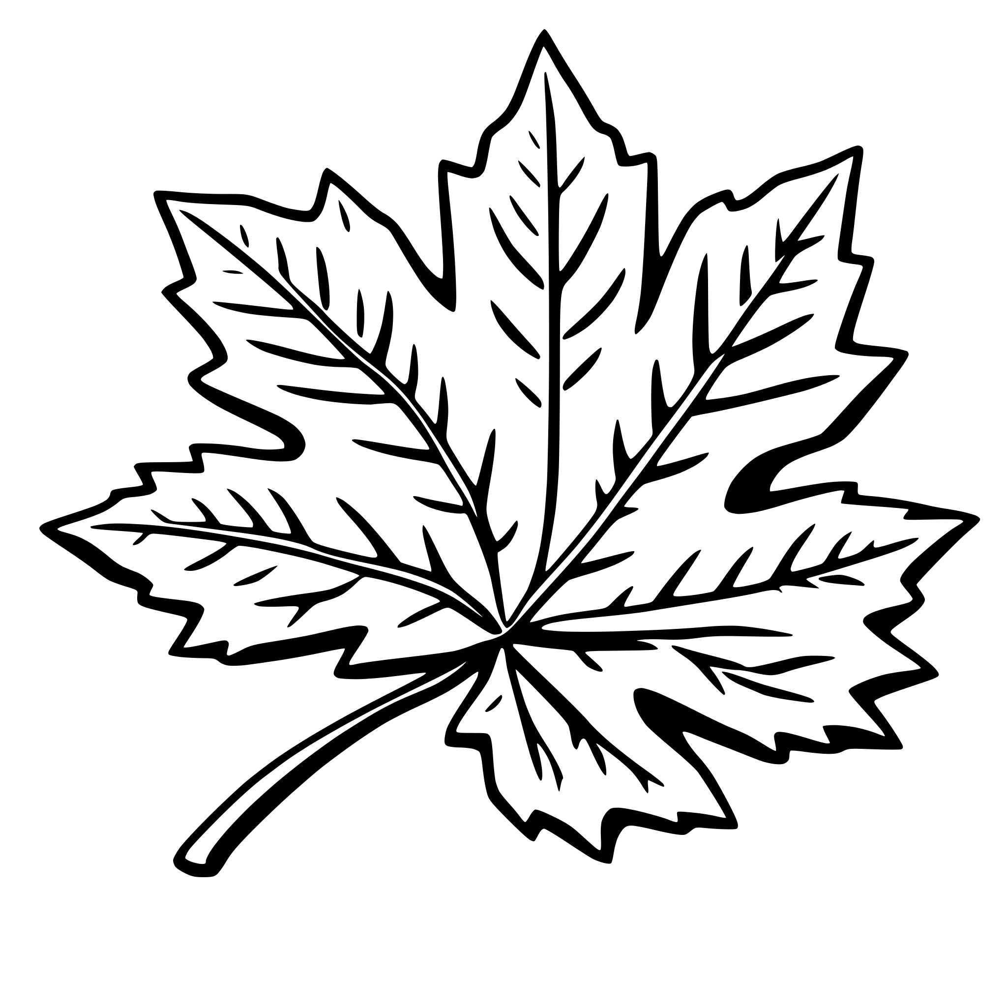 AI-generated SVG of 'maple leave'