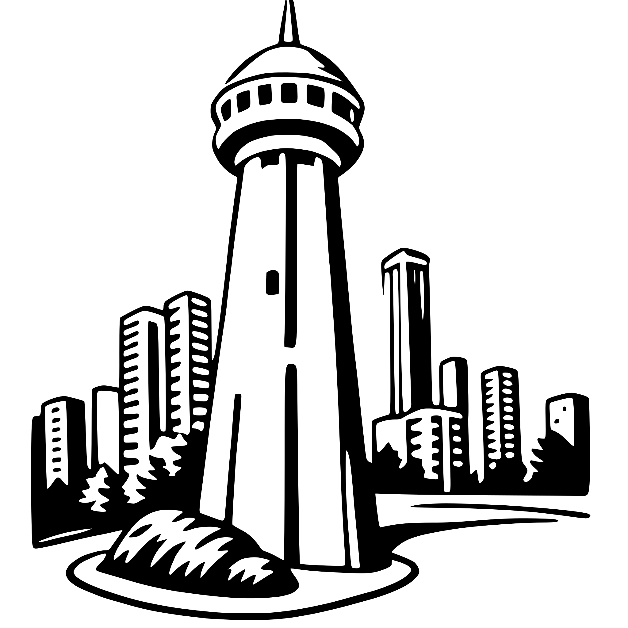 AI-generated SVG of a cn tower