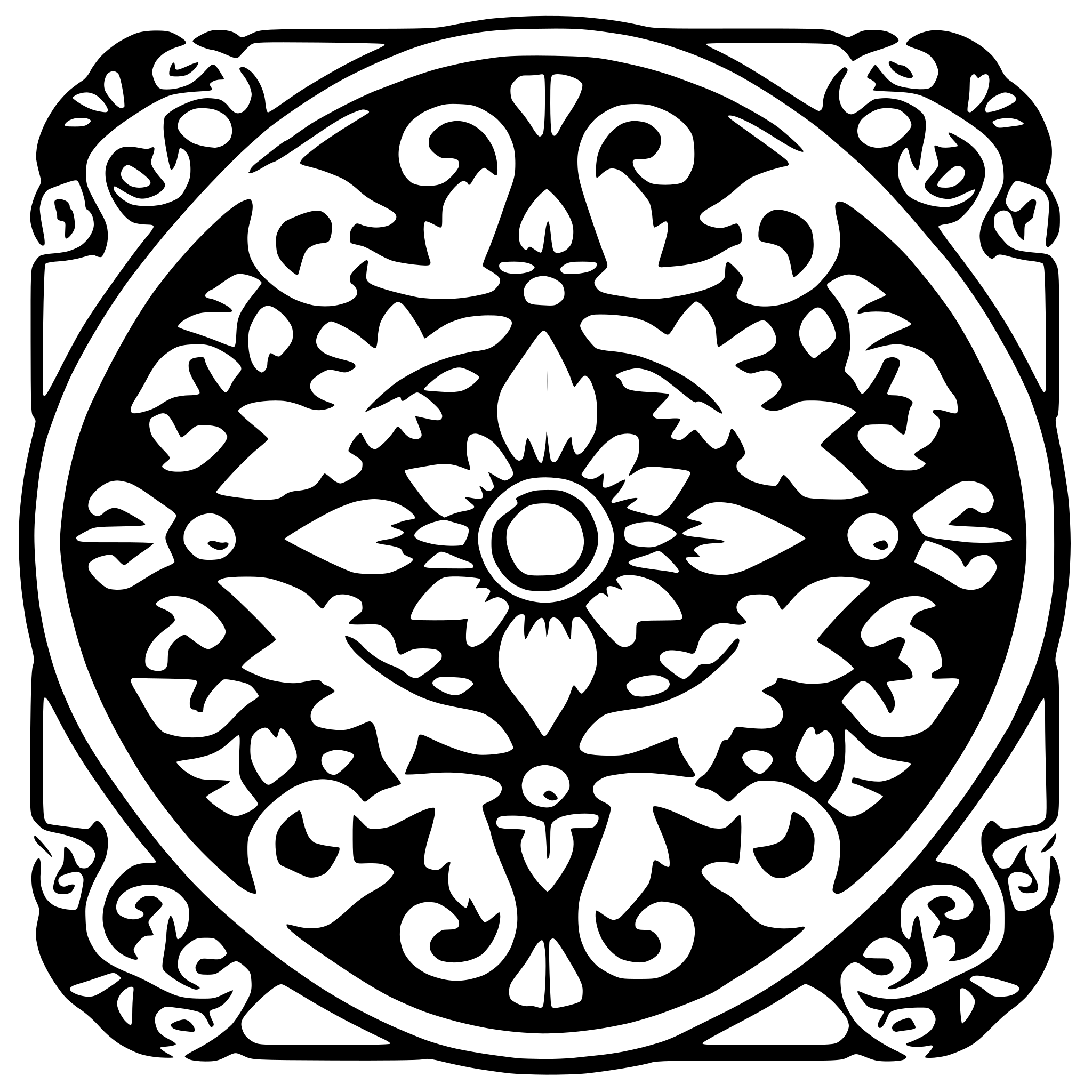 AI-generated SVG of 'symmetric talavera'