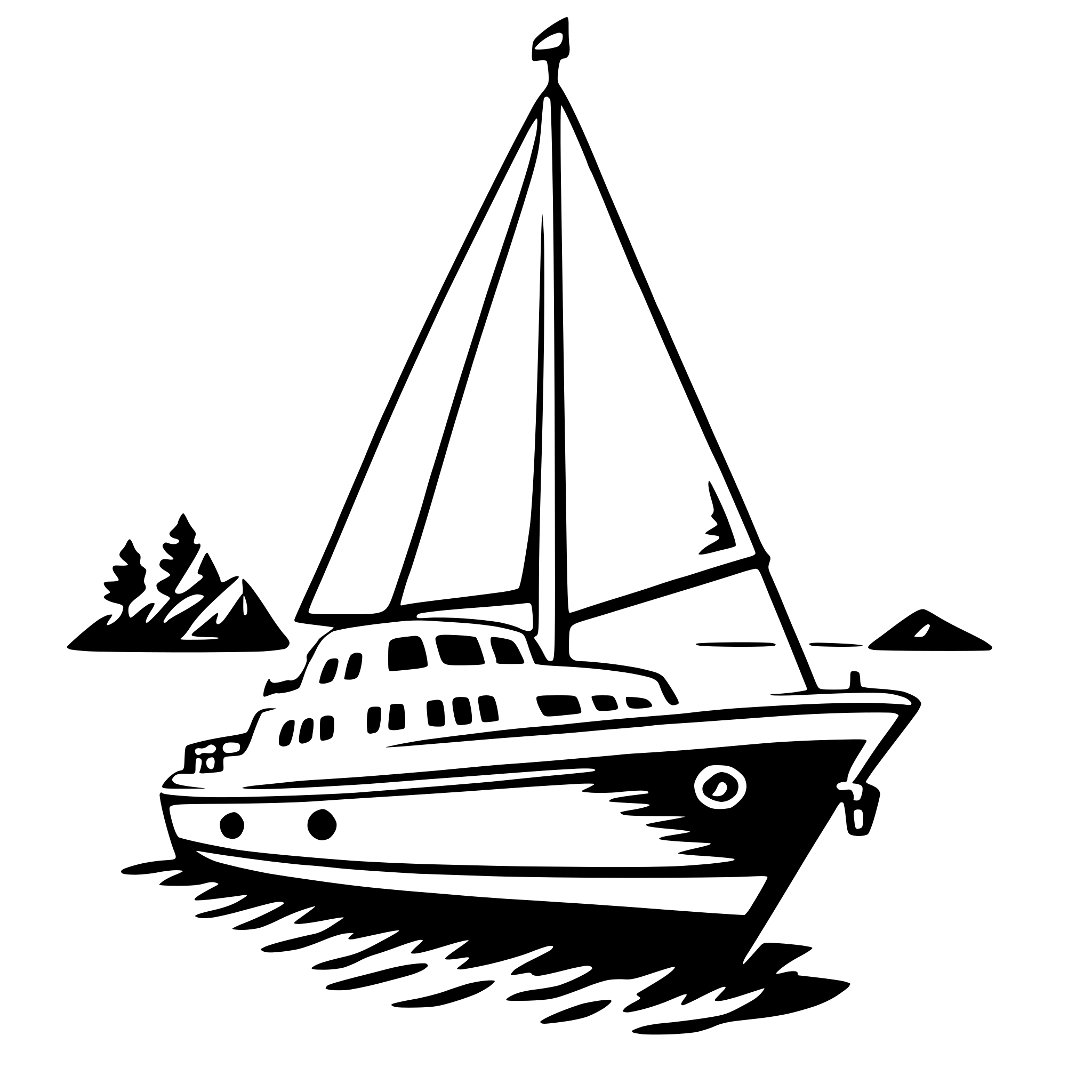 AI-generated SVG of a yacht