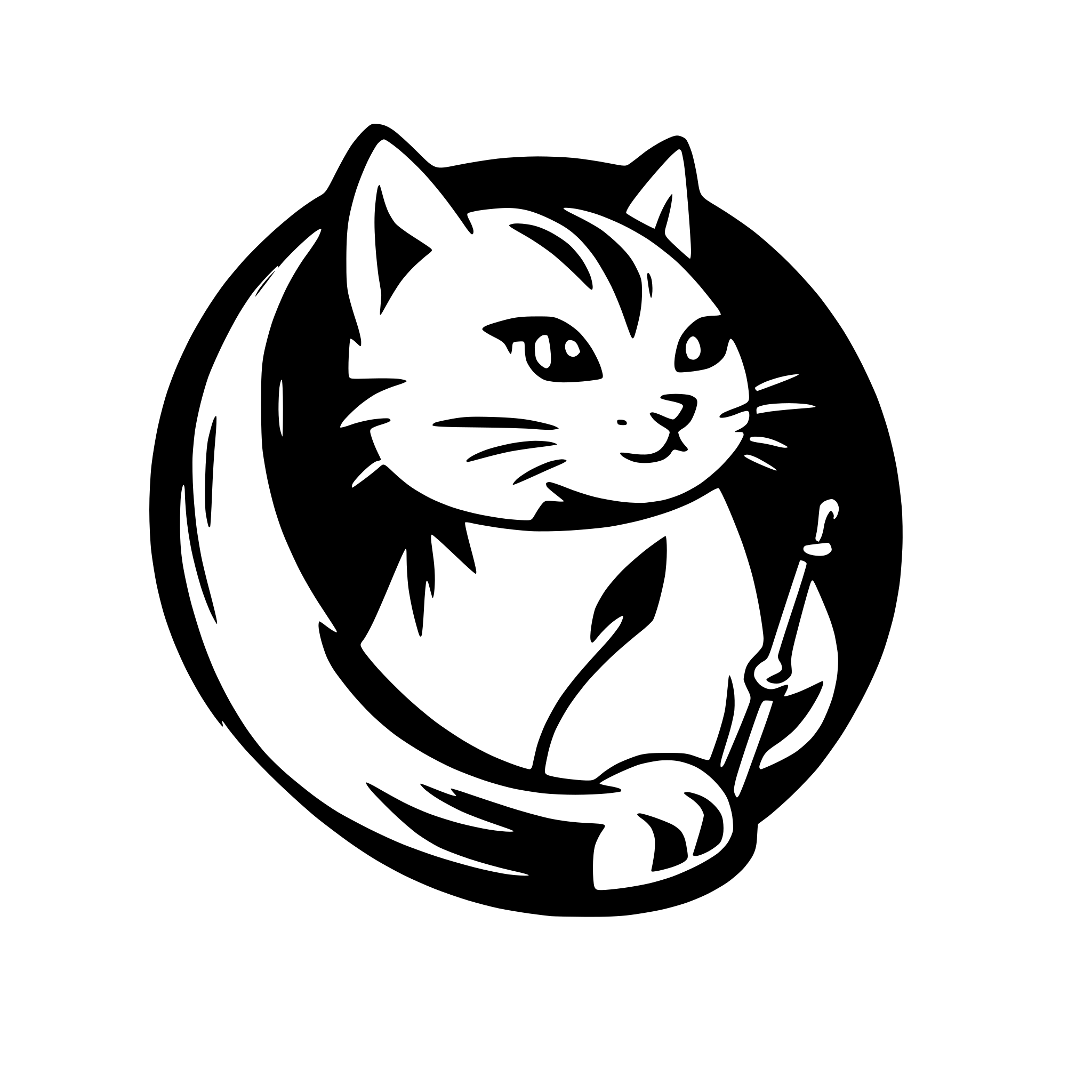 AI-generated SVG of 'a cat fishing'