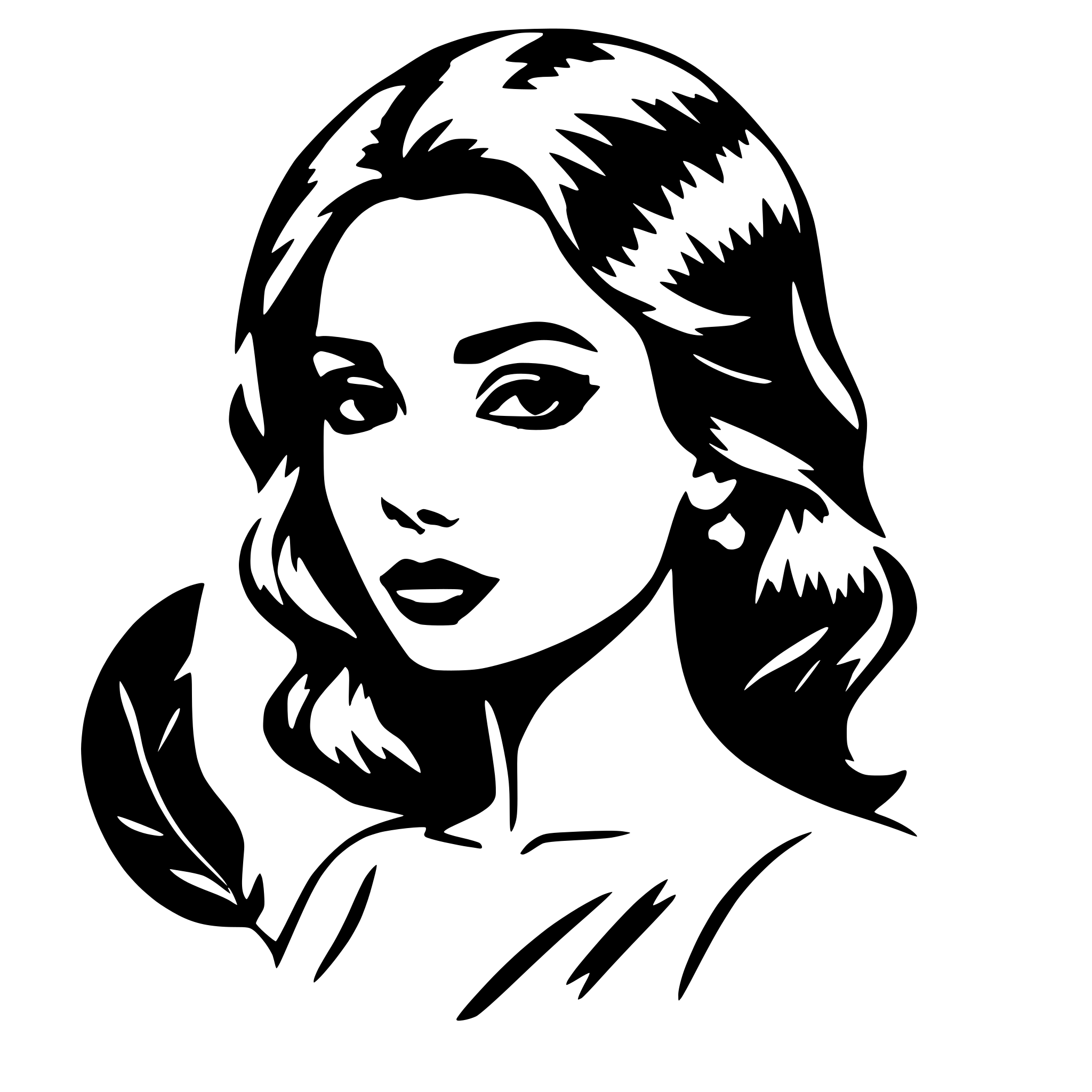 AI-generated SVG of 'women beauty'