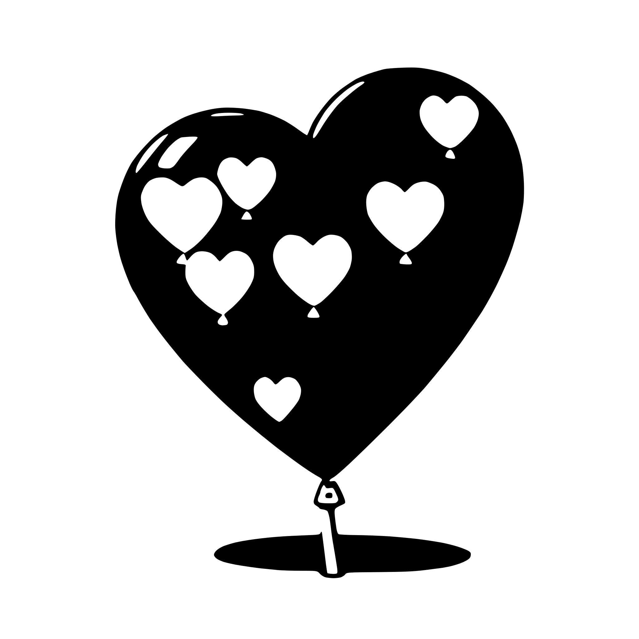AI-generated SVG of 'heart-shaped balloon'