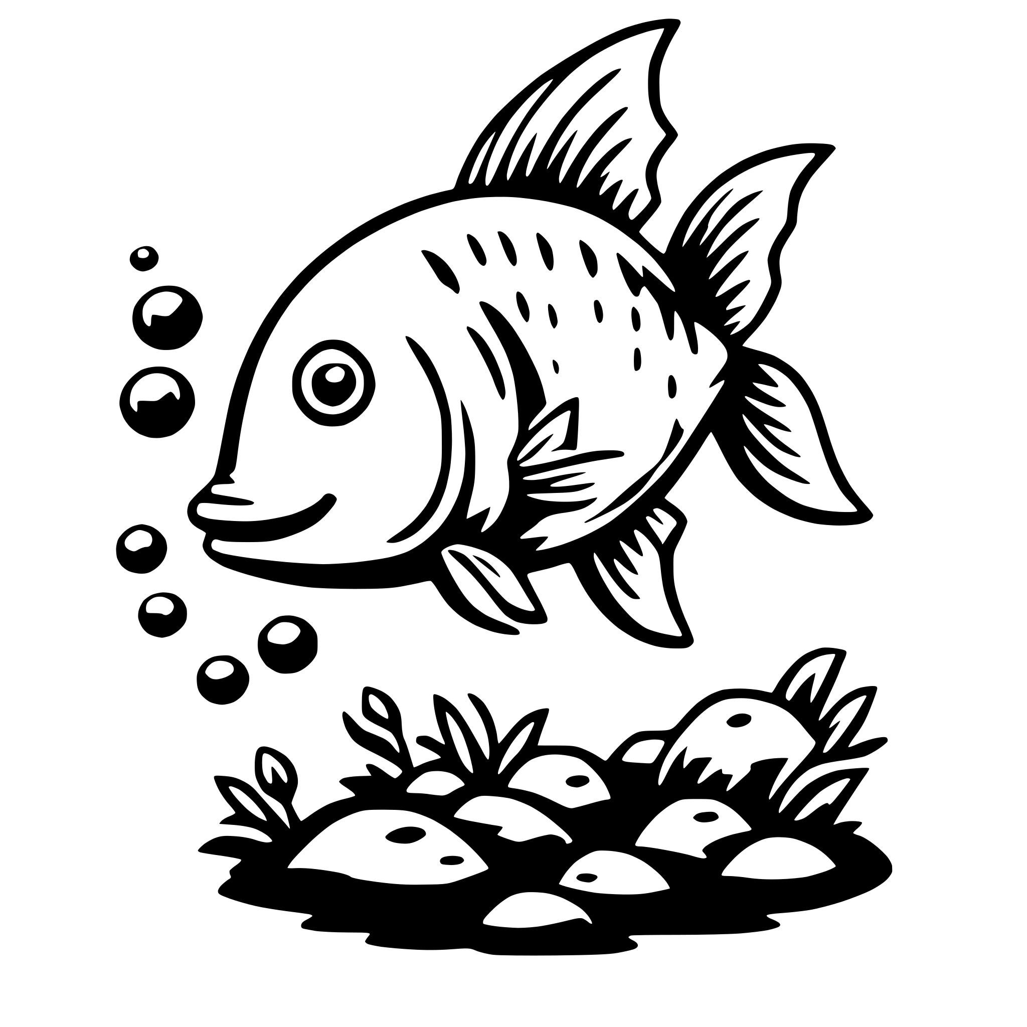AI-generated SVG of 'goldfish'