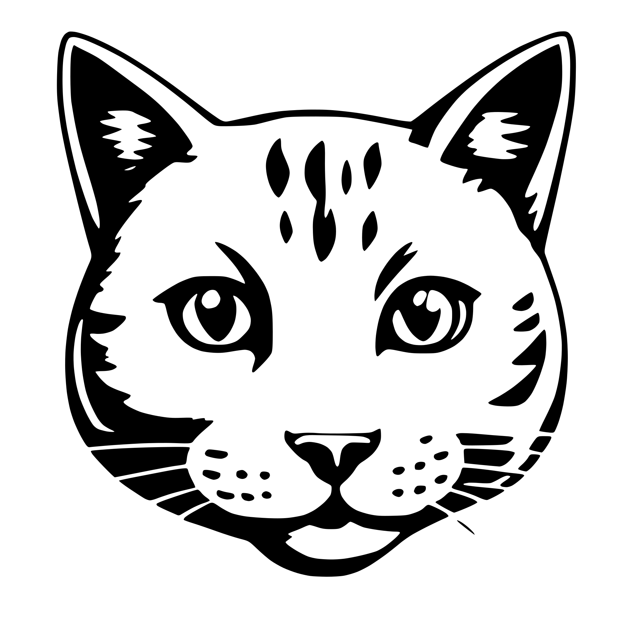 AI-generated SVG of a cat face