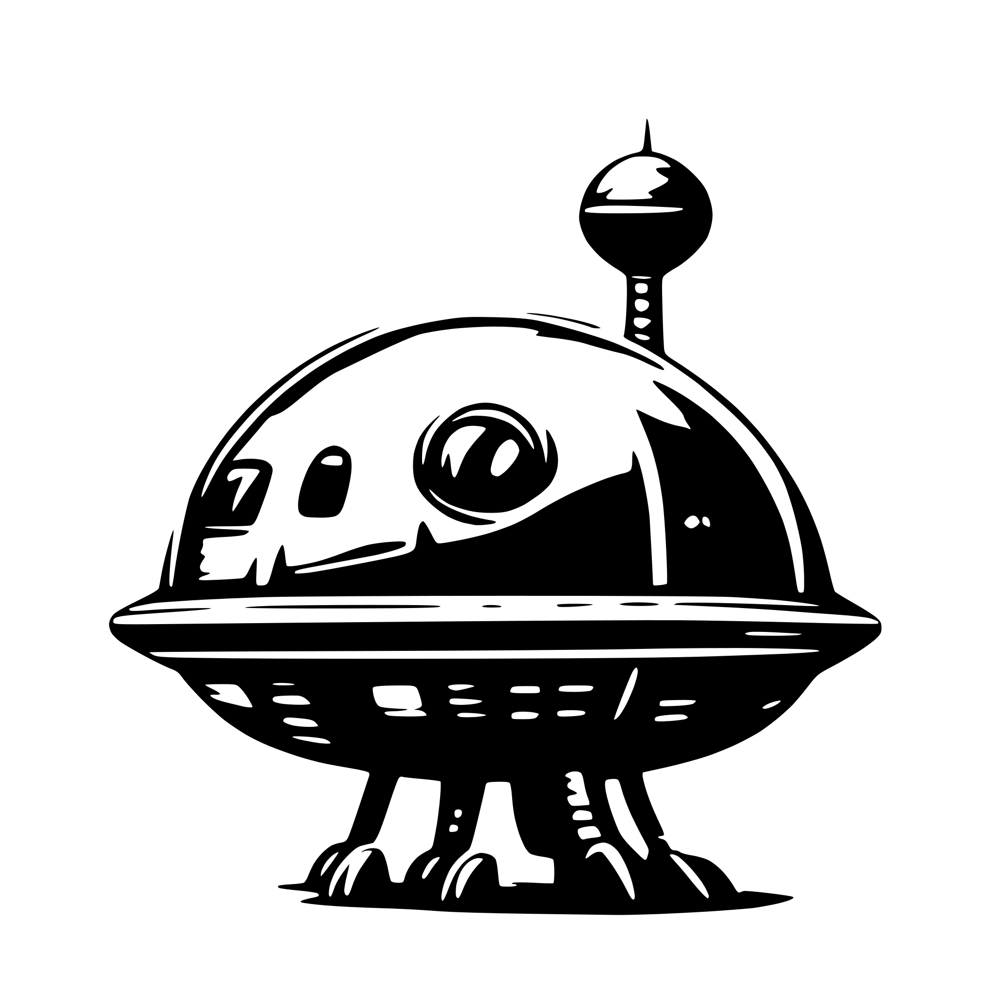 AI-generated SVG of 'cute alien space ship'