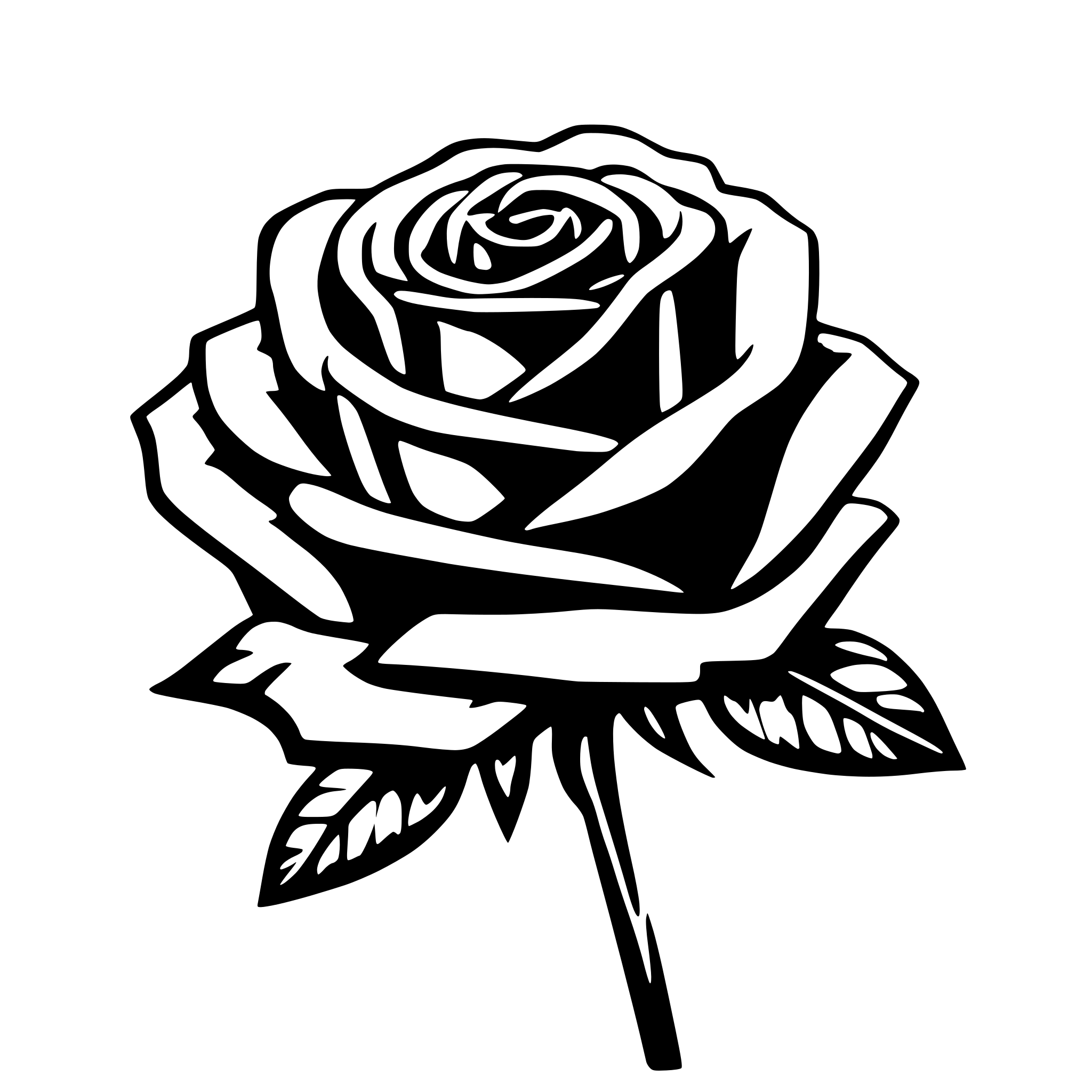 AI-generated SVG of a generate me a simple elegant rose head, no stem