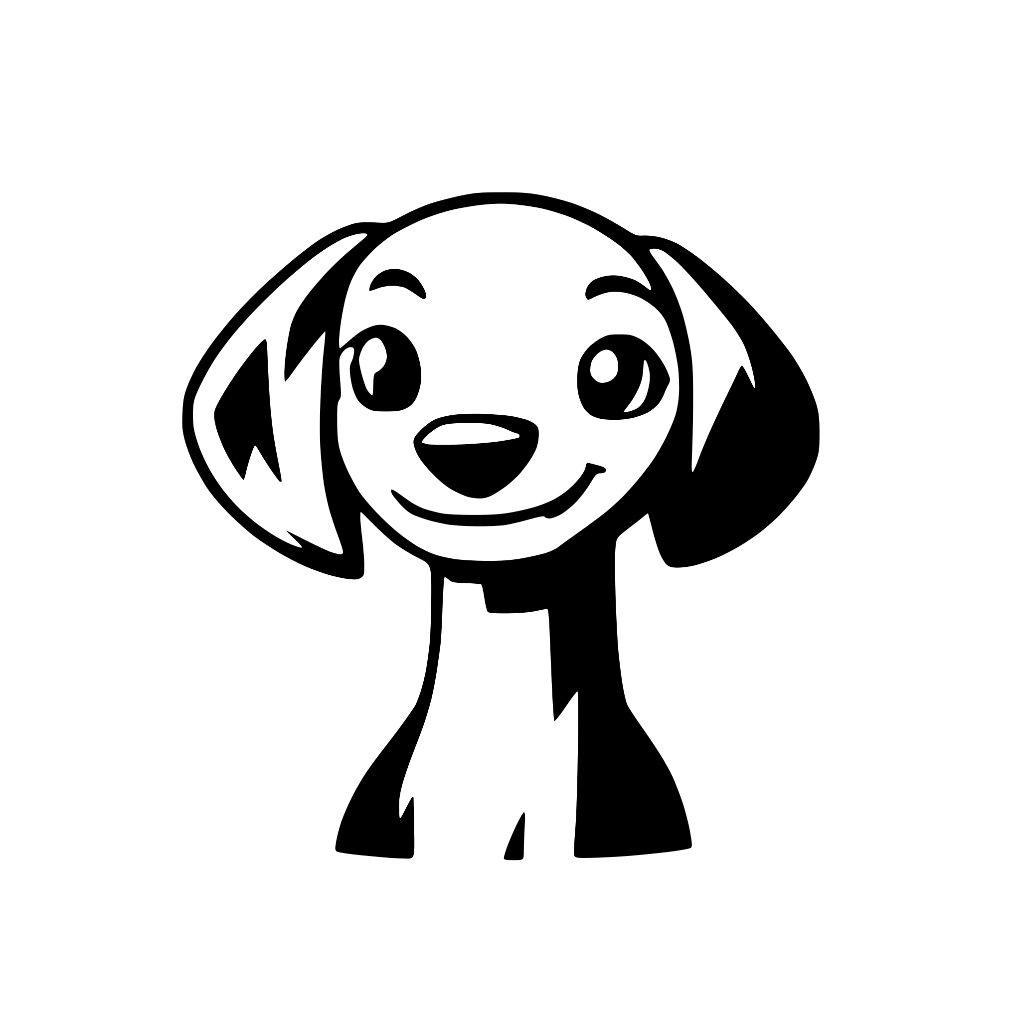 AI-generated SVG of a SMILING DASCHUND WITH CYNICAL SIDE LOOKING